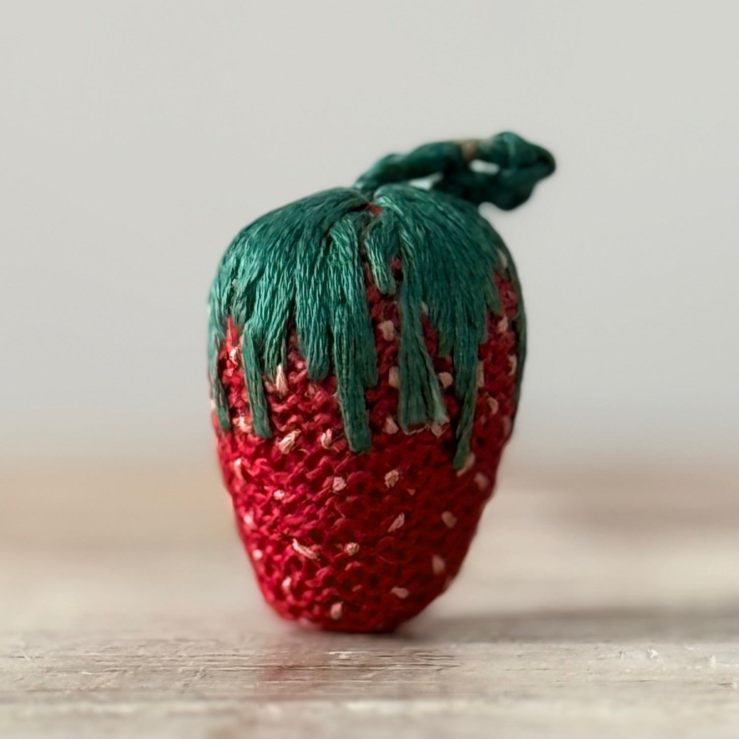 Antique Small Hand-Worked Strawberry Emery