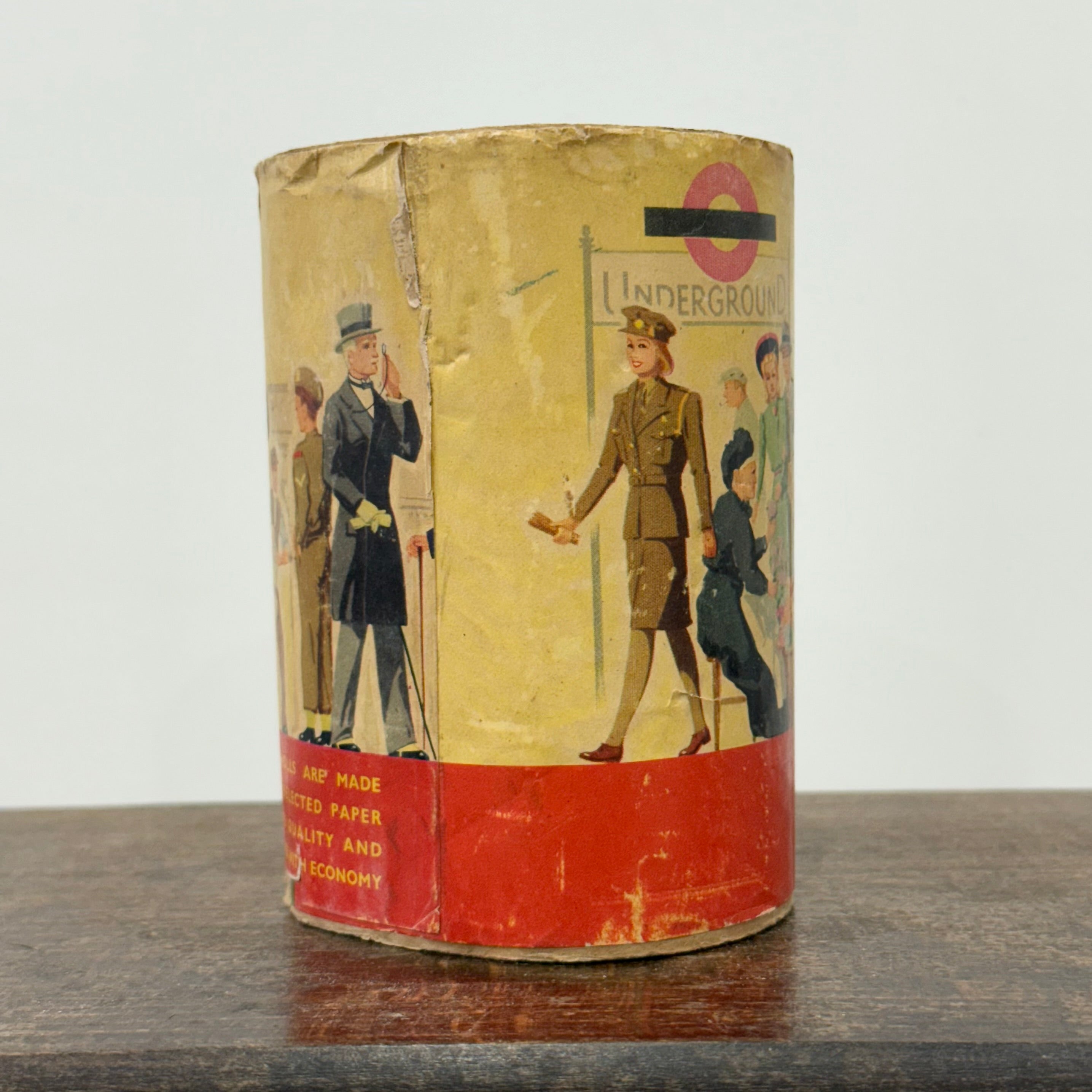 Vintage Mayfair Toilet Roll with Illustrated London Underground Scene Wrapper