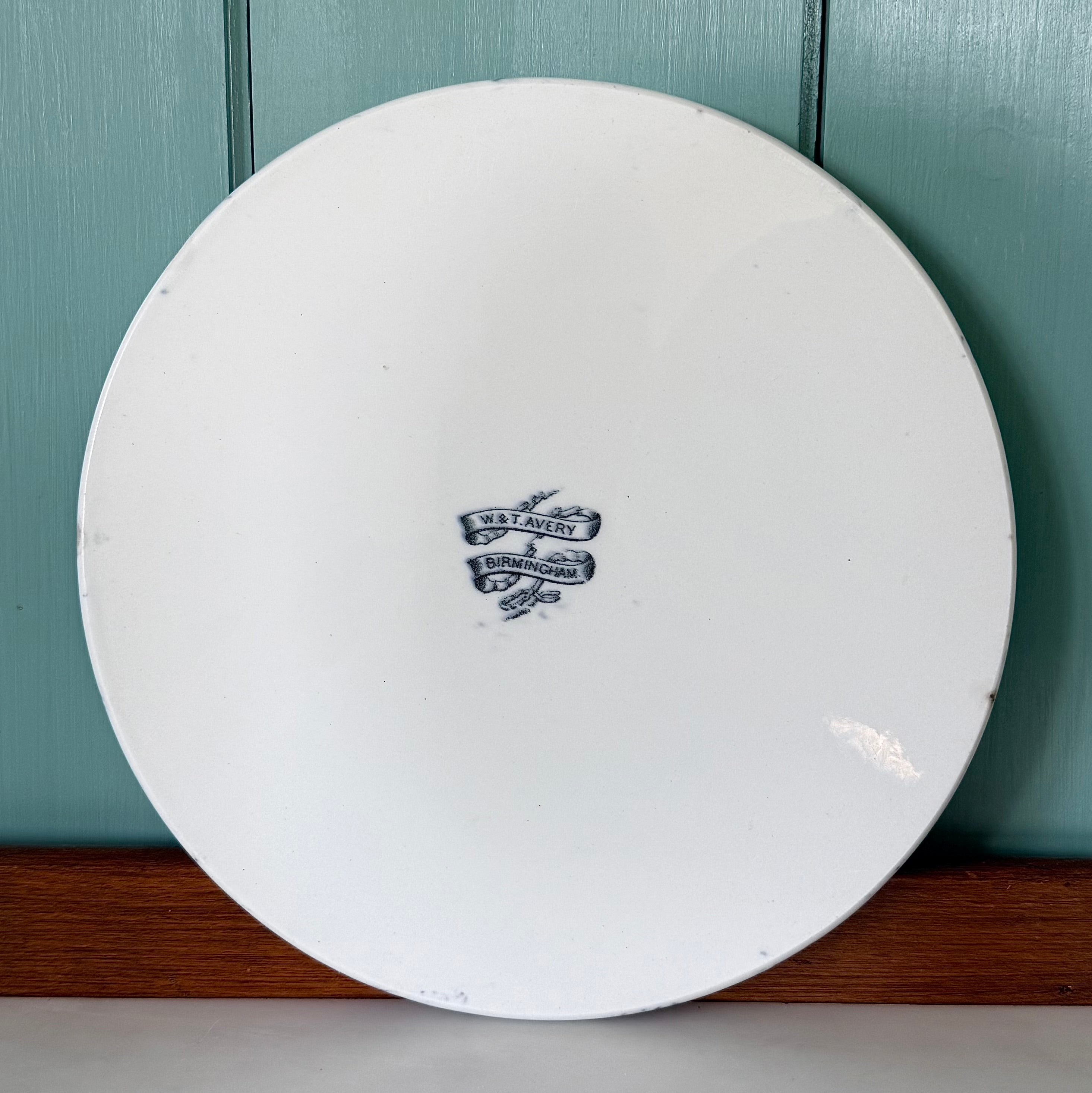 Antique W. & T. Avery Birmingham Faux Marble Ceramic Scale Plate c.1900