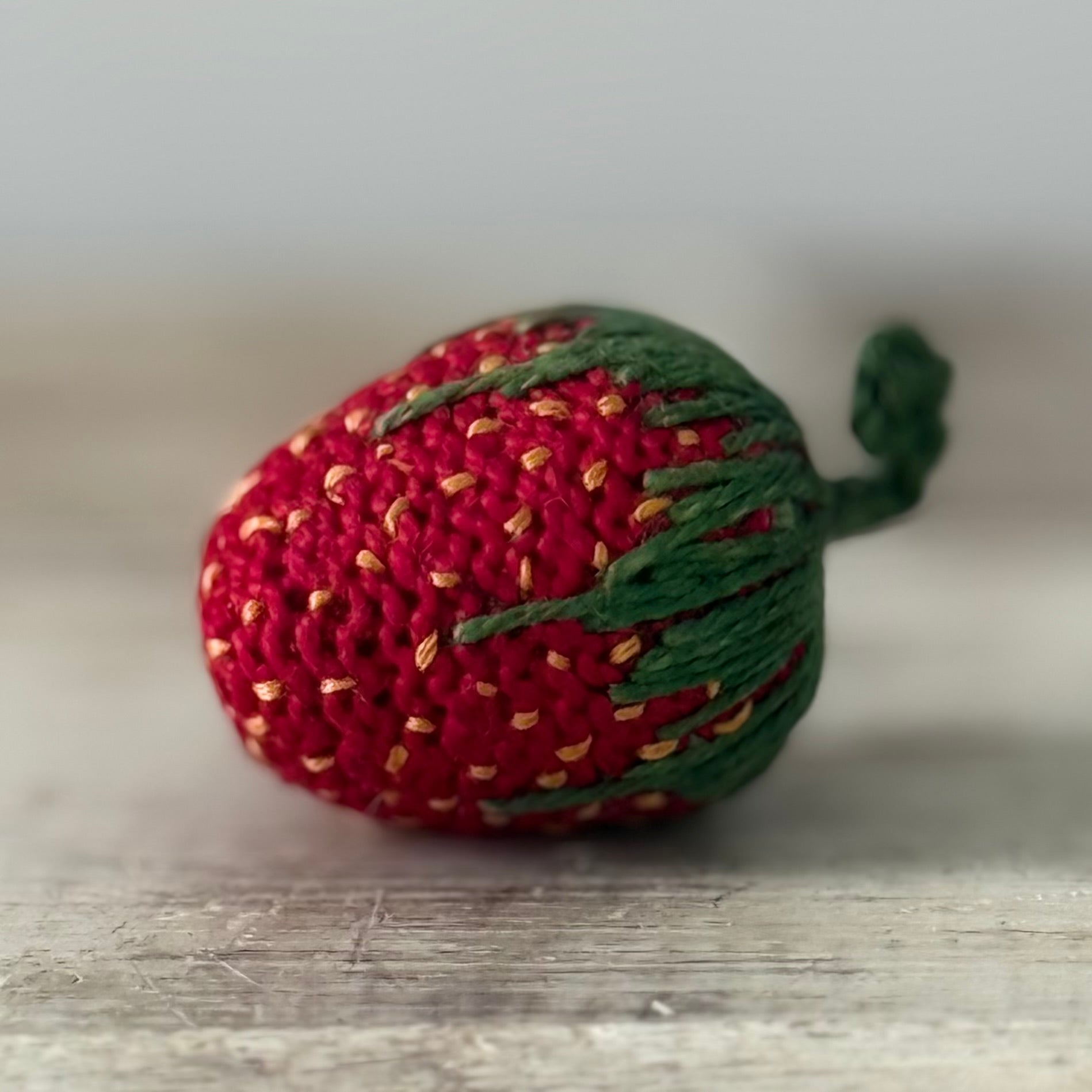 Larger Antique Hand-Worked Strawberry Emery