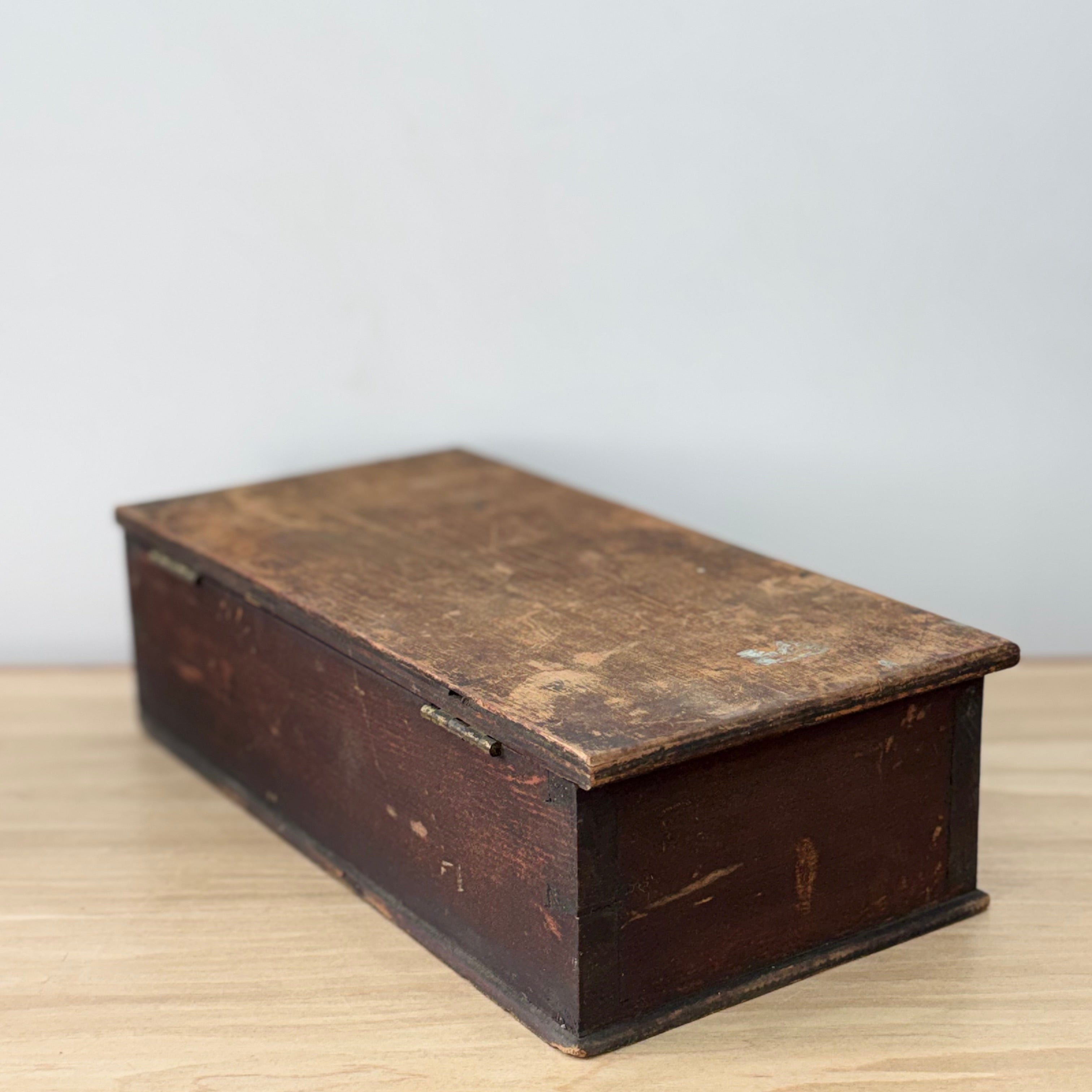 Antique Wet Brush Box Wooden Trade Display Barber Shoe Shine