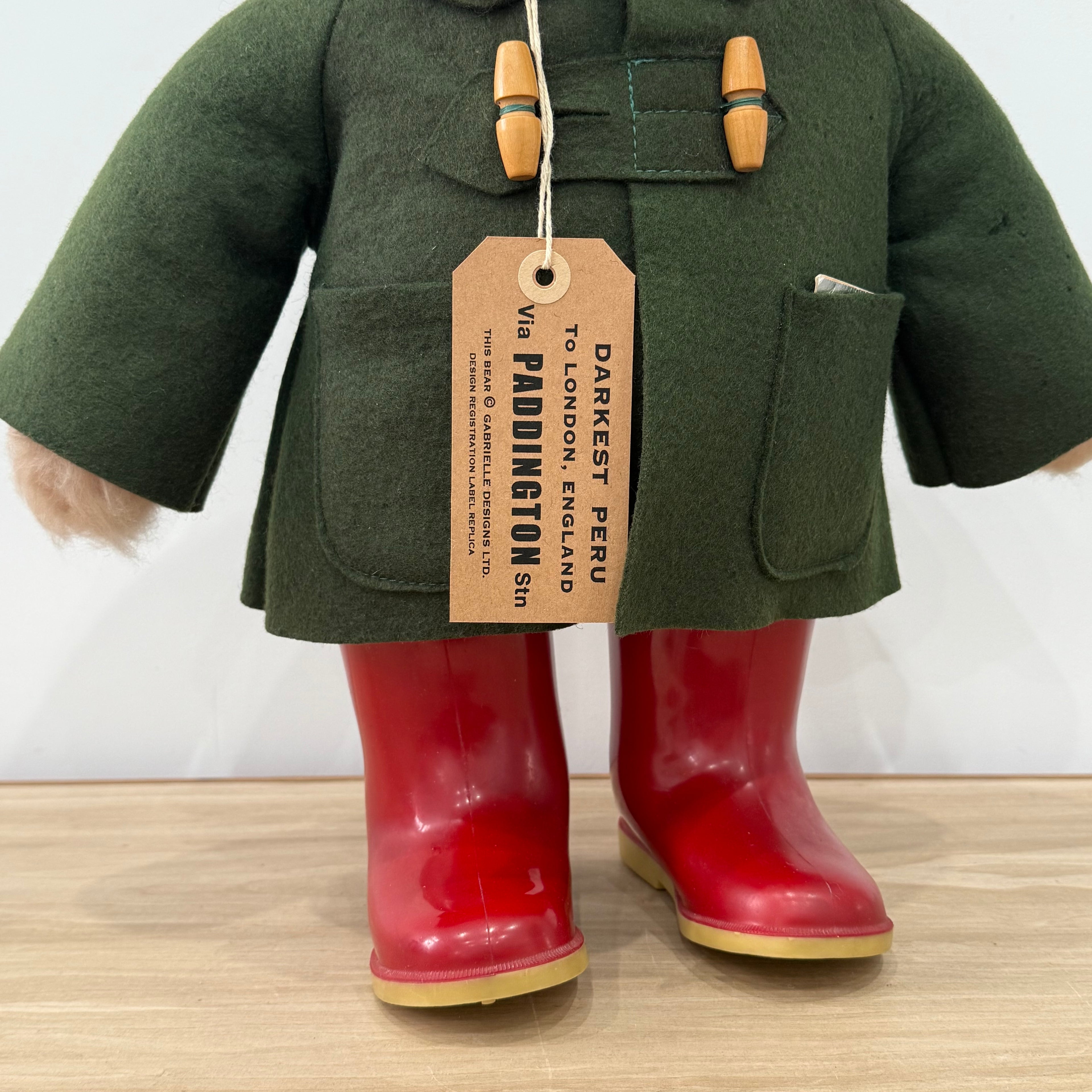 Gabrielle Designs Paddington Bear Vintage with Coat Hat & Dunlop Boots
