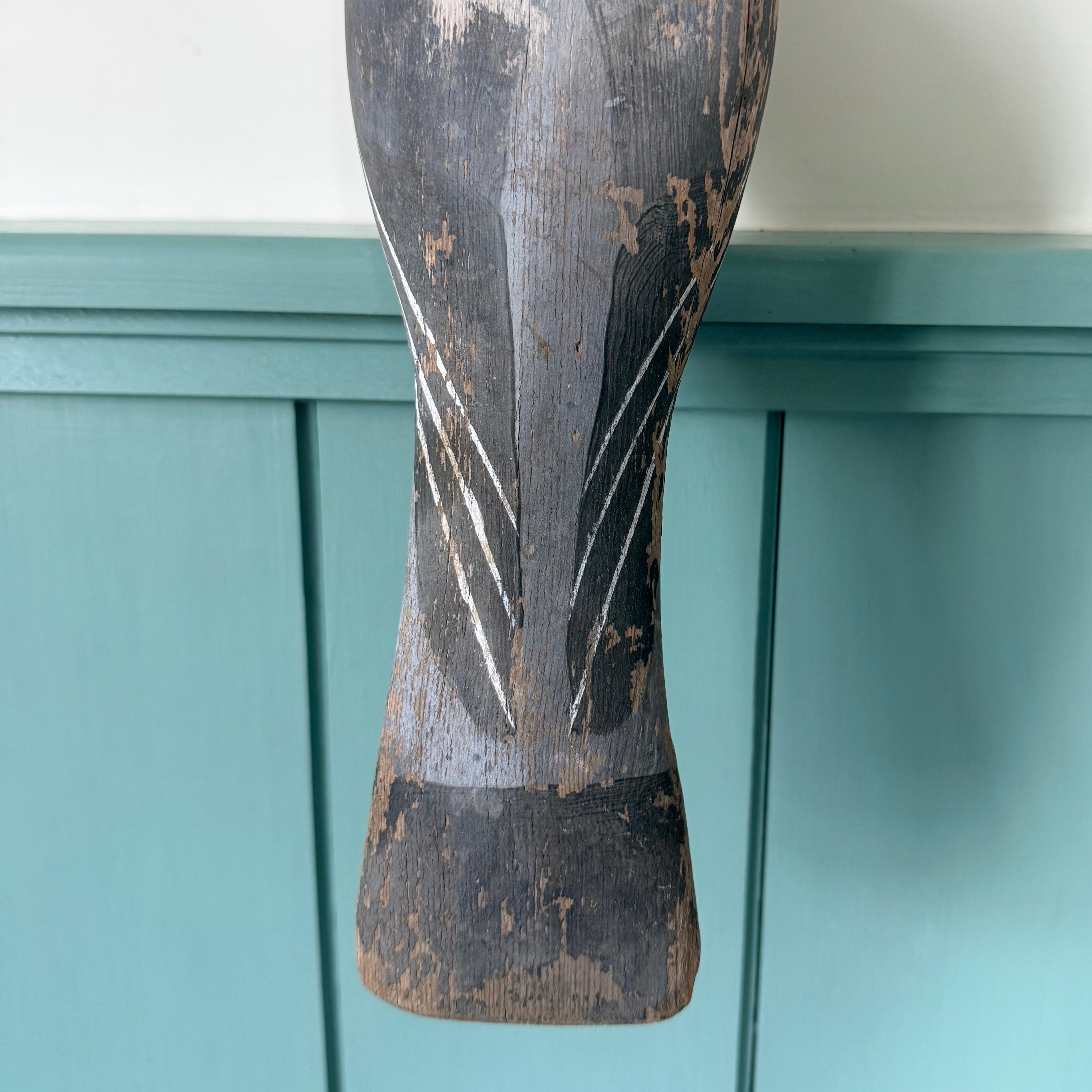 Antique Wooden Pigeon Decoy with Original Paint