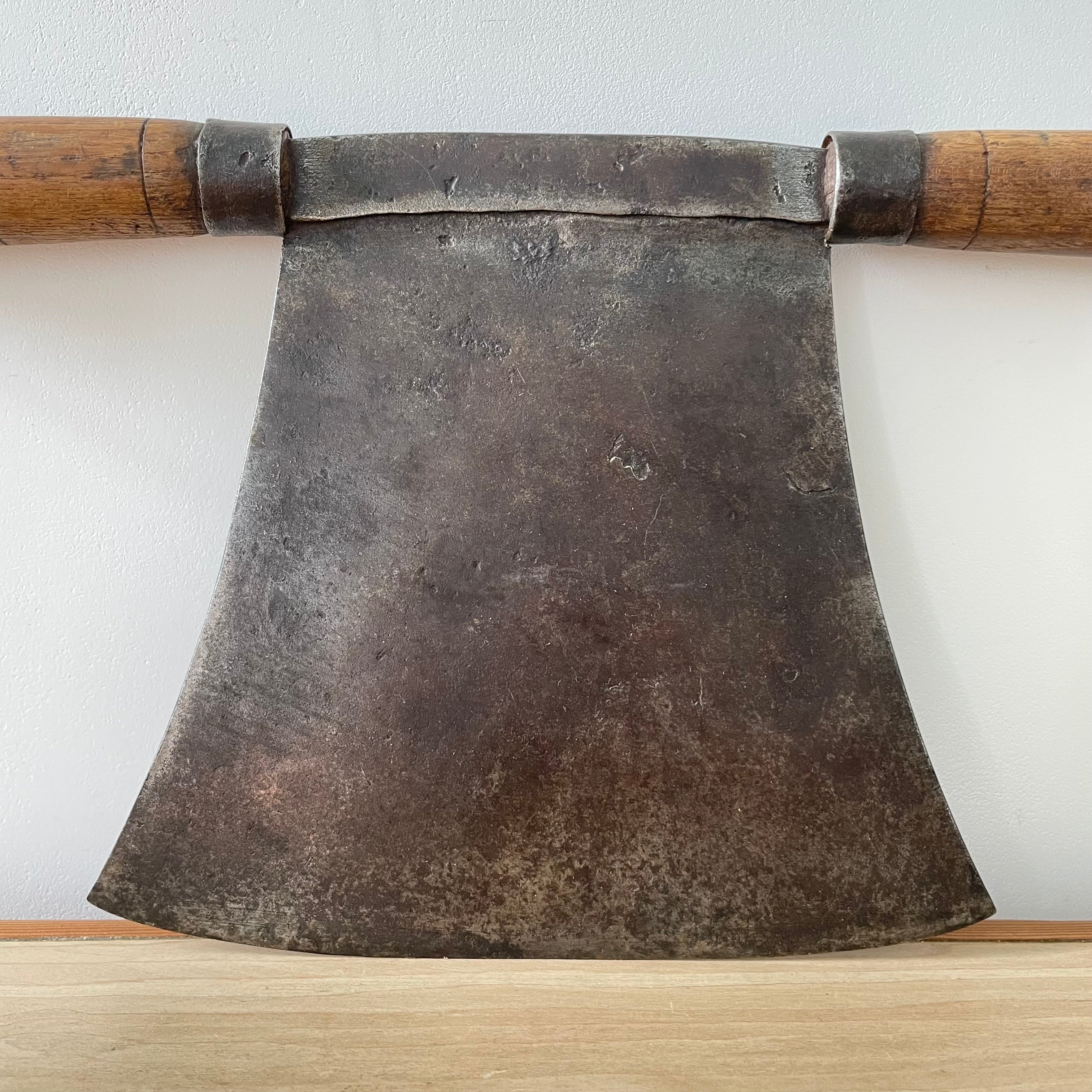 Large Antique Double-Handled Herb Chopper - 19th–Early 20th Century Kitchenalia