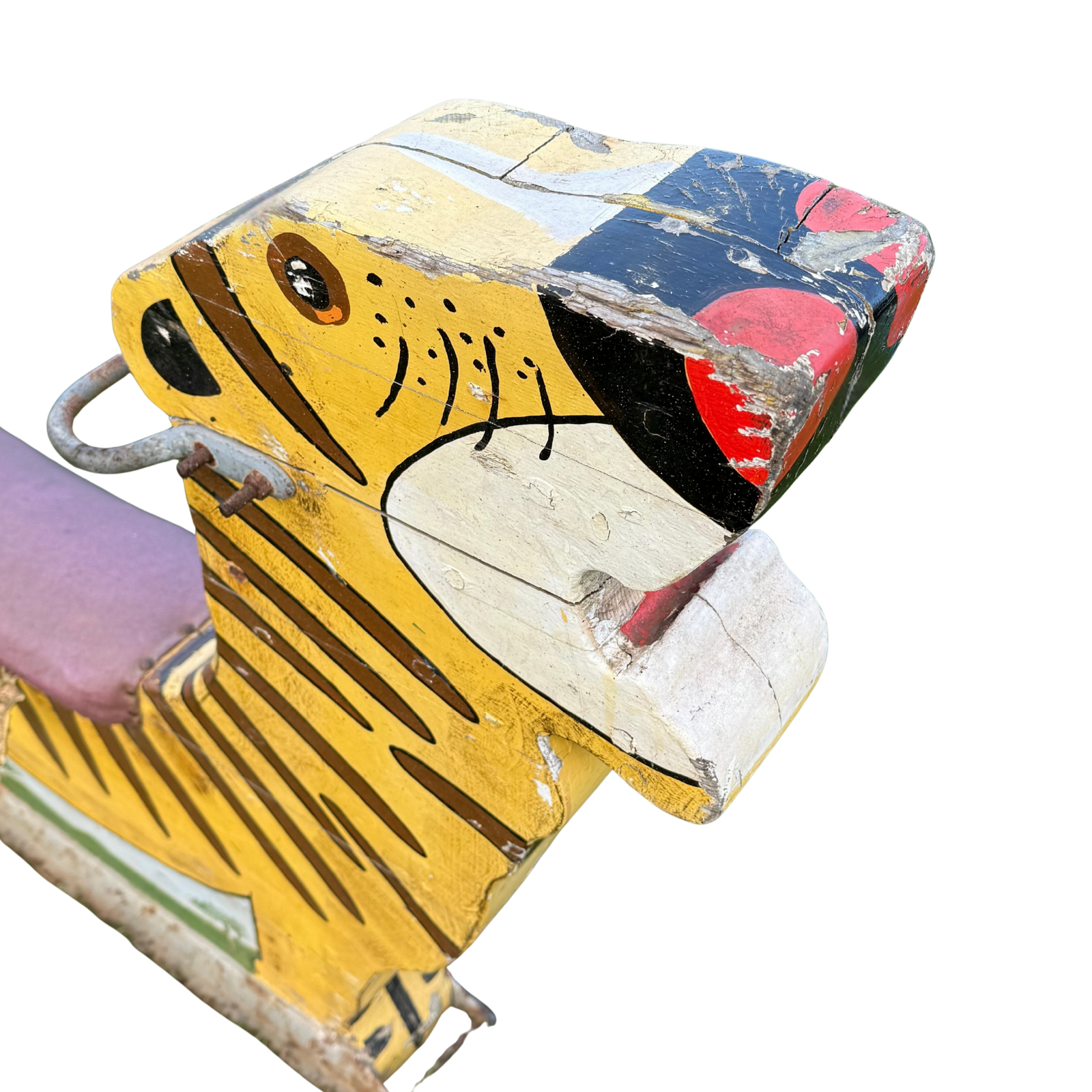 Early 20th Century Fairground Tiger Folk Art Ride c.1900-1930