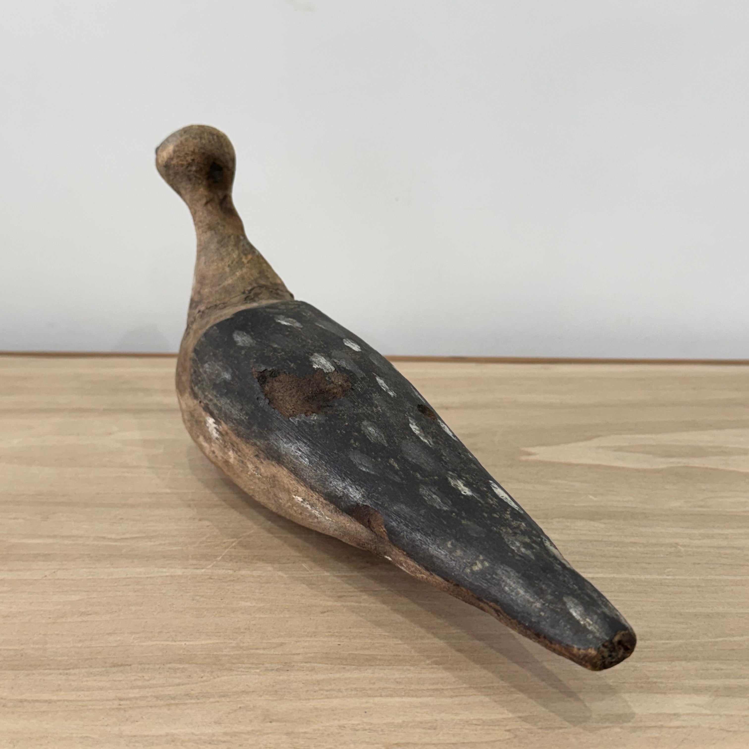 Antique Wooden Lapwing Decoy Hand Carved British Folk Art Bird