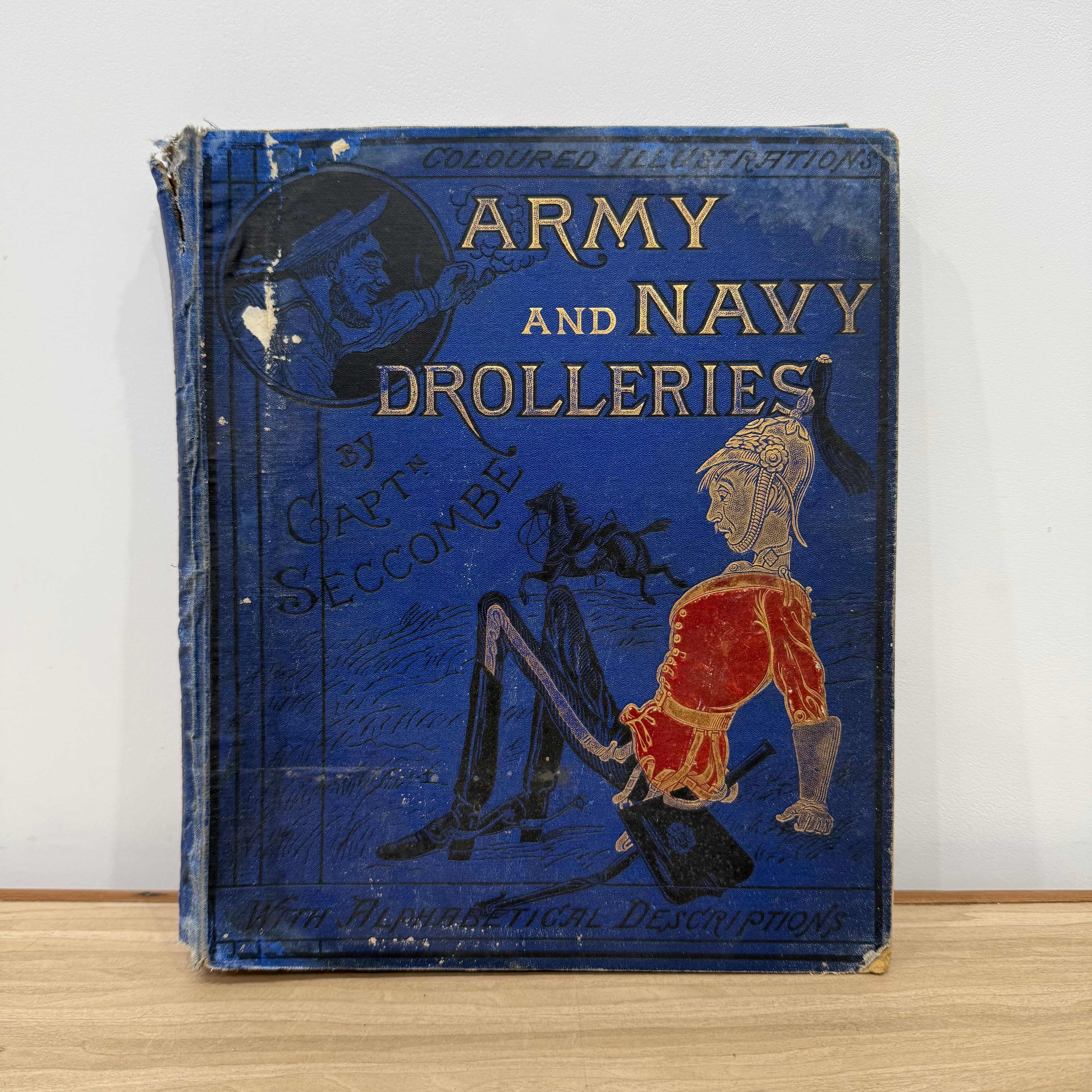 Army and Navy Drolleries Captain Seccombe Victorian Colour Plate Book