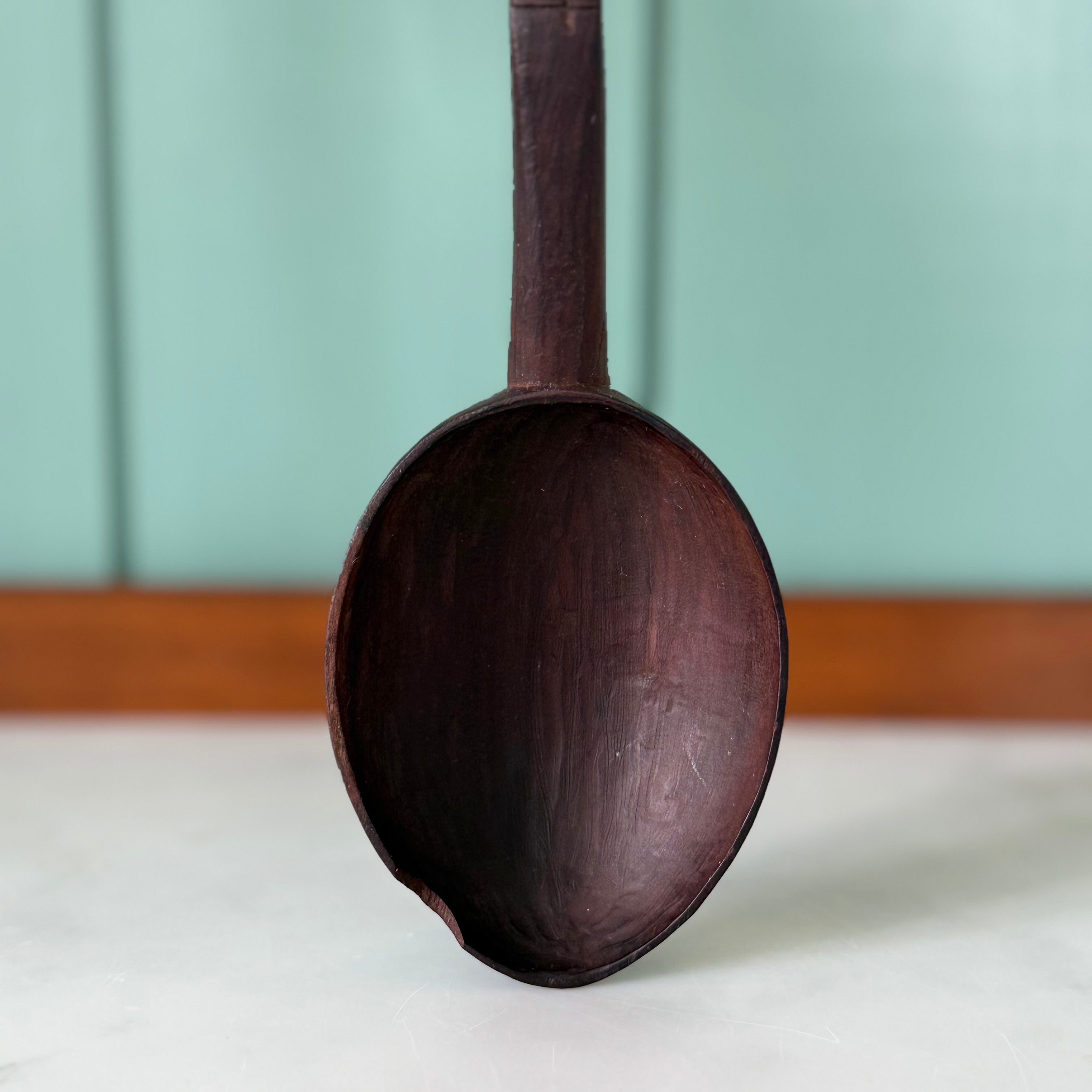 Antique Carved Treen Wooden Spoon Folk Art Love Spoon