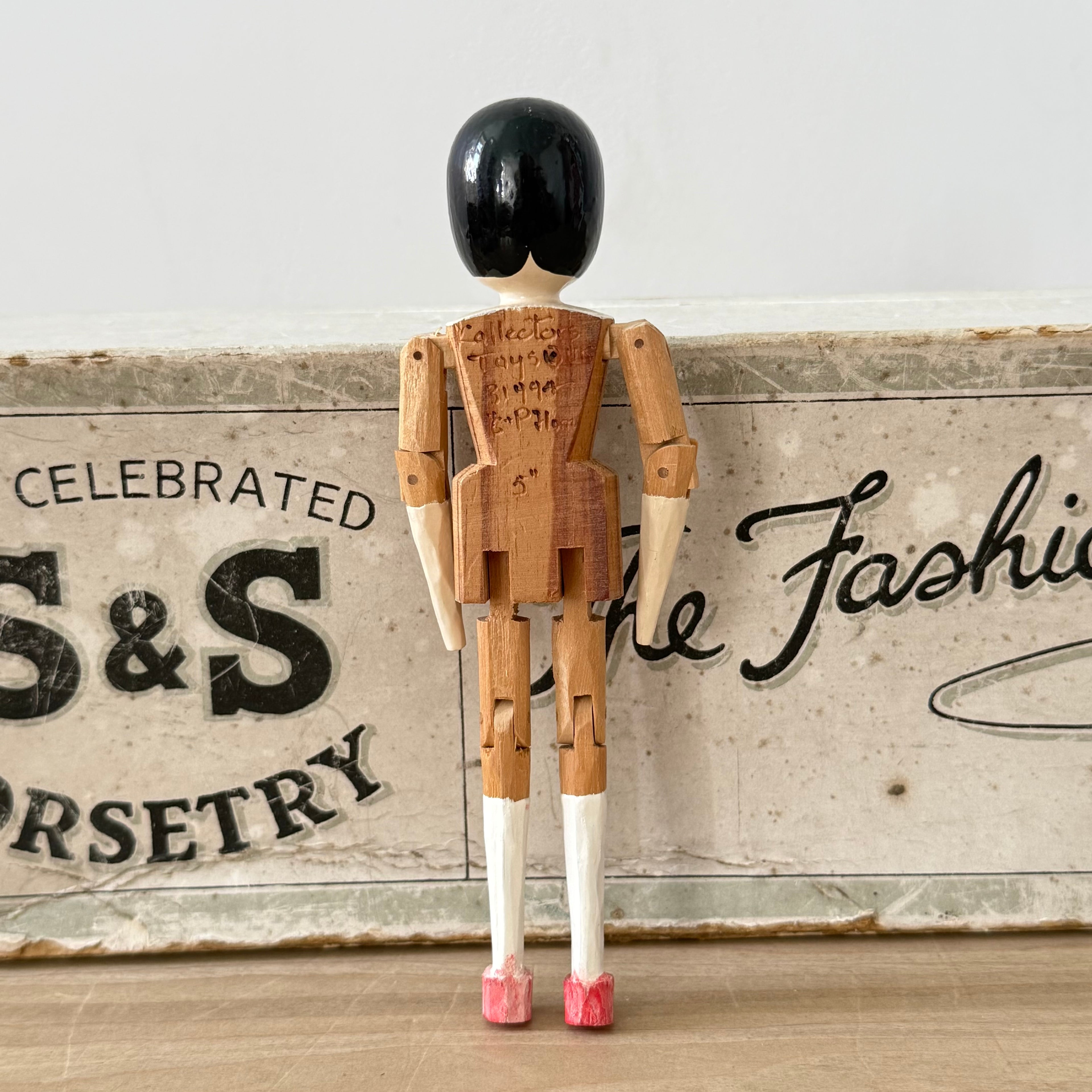 Eric Horne Wooden Doll Peg Doll 1994 13cm