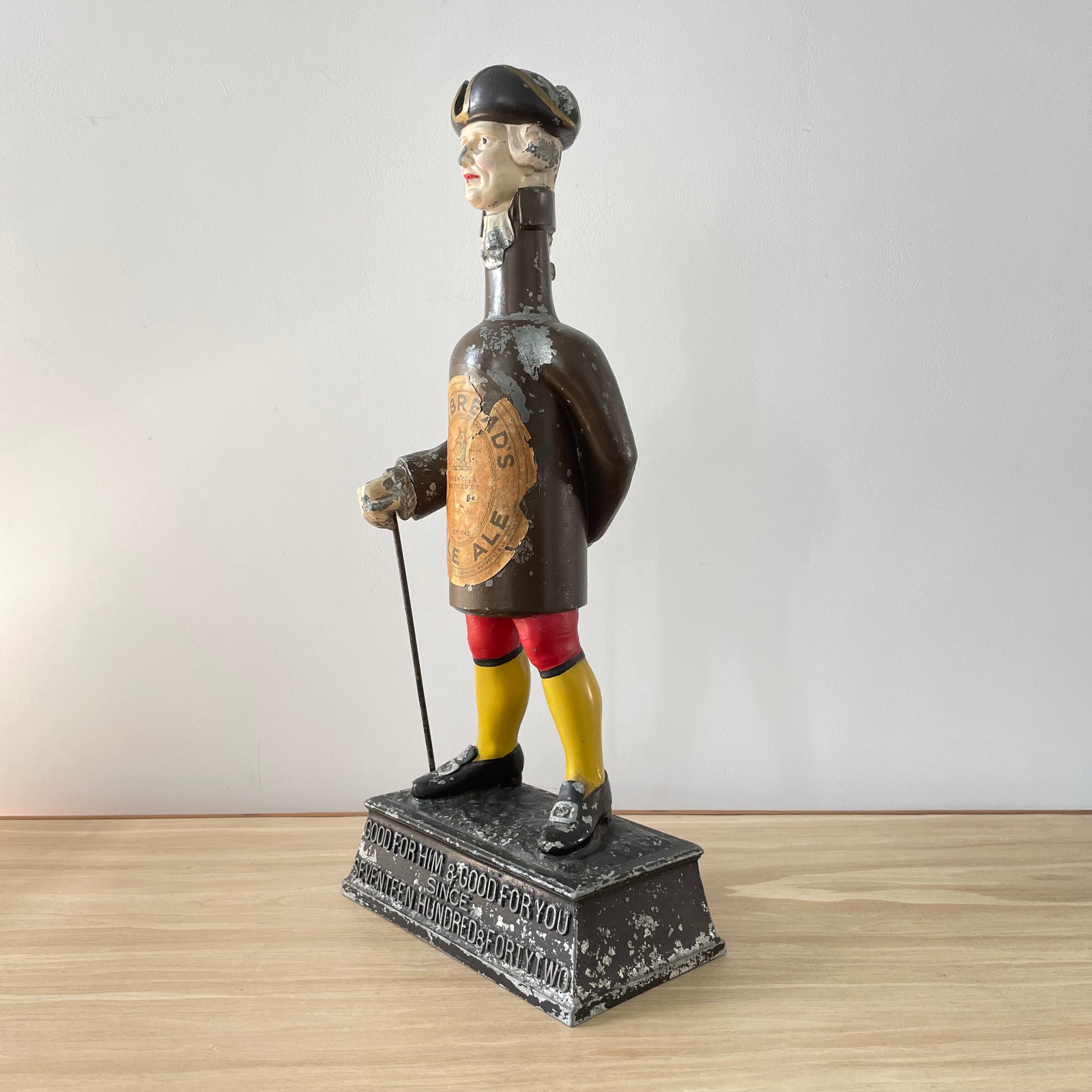 Antique Whitbread’s Pale Ale Toby Advertising Figure – Cast Metal Pub Display c.1930s