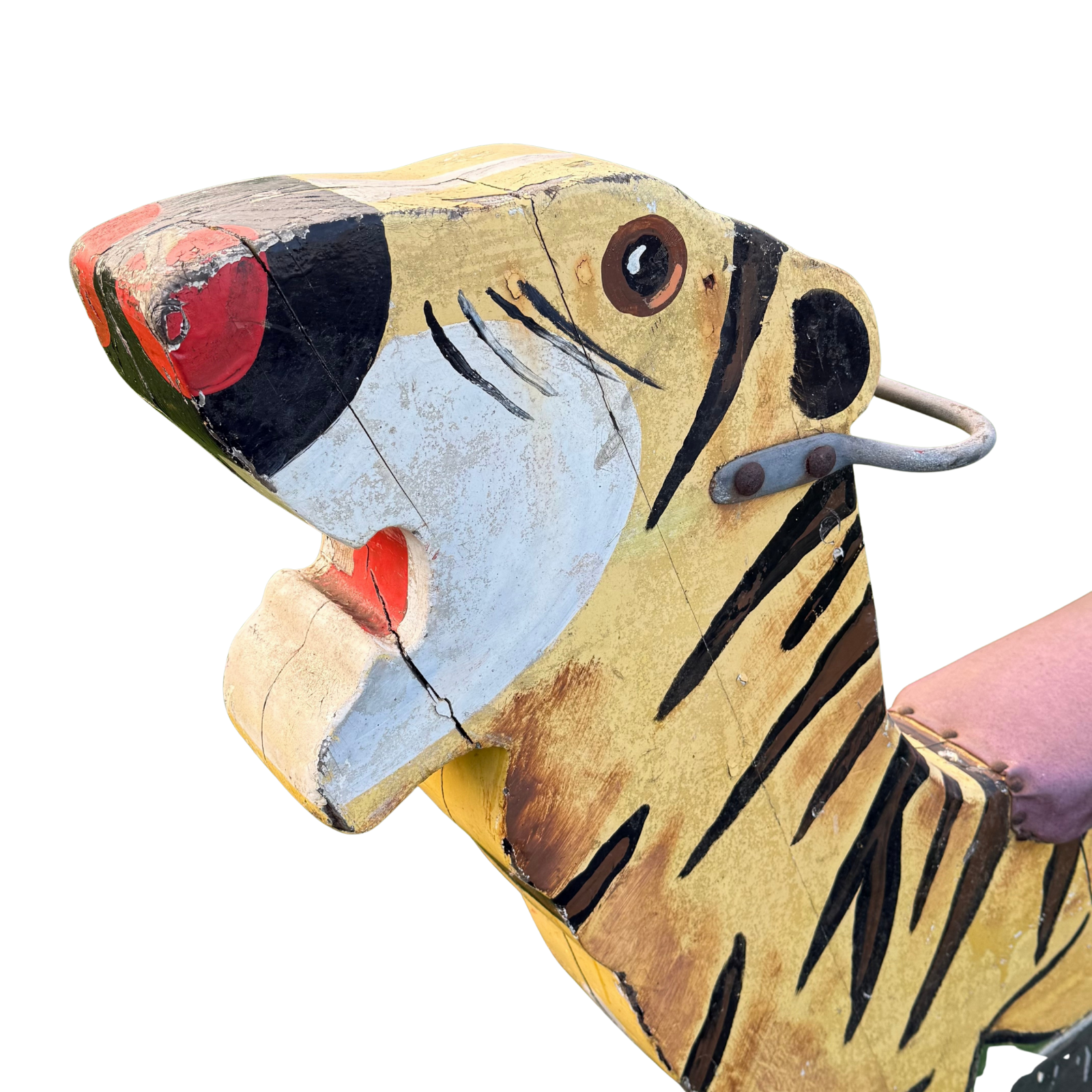 Early 20th Century Fairground Tiger Folk Art Ride c.1900-1930