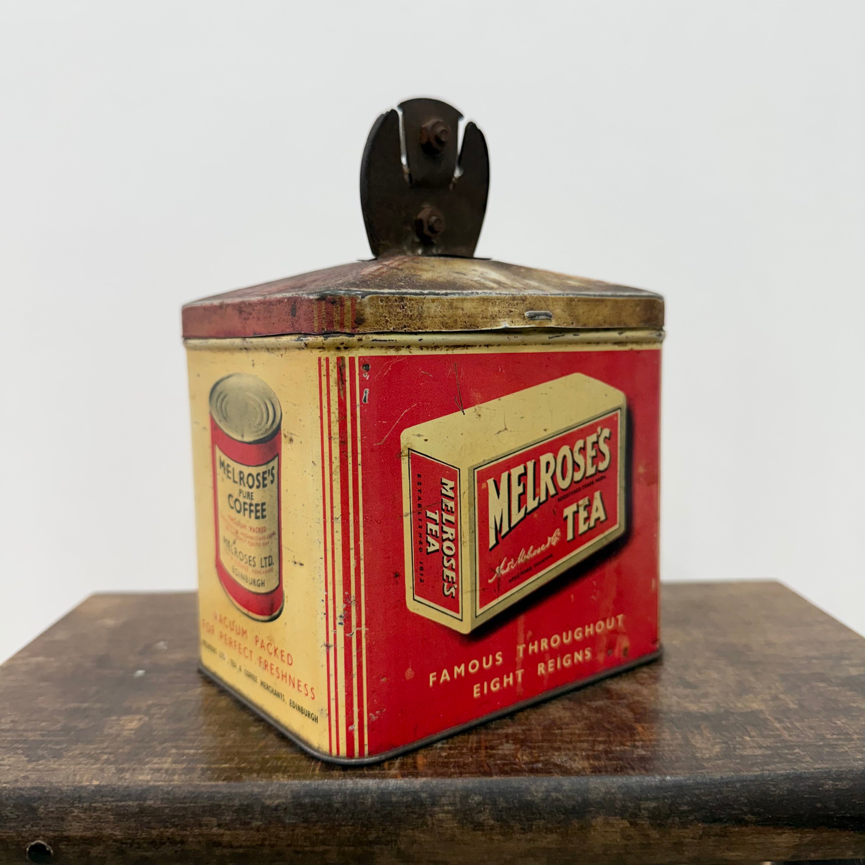 Melrose’s Tea & Coffee Grocer’s String Tin Counter Top Edinburgh
