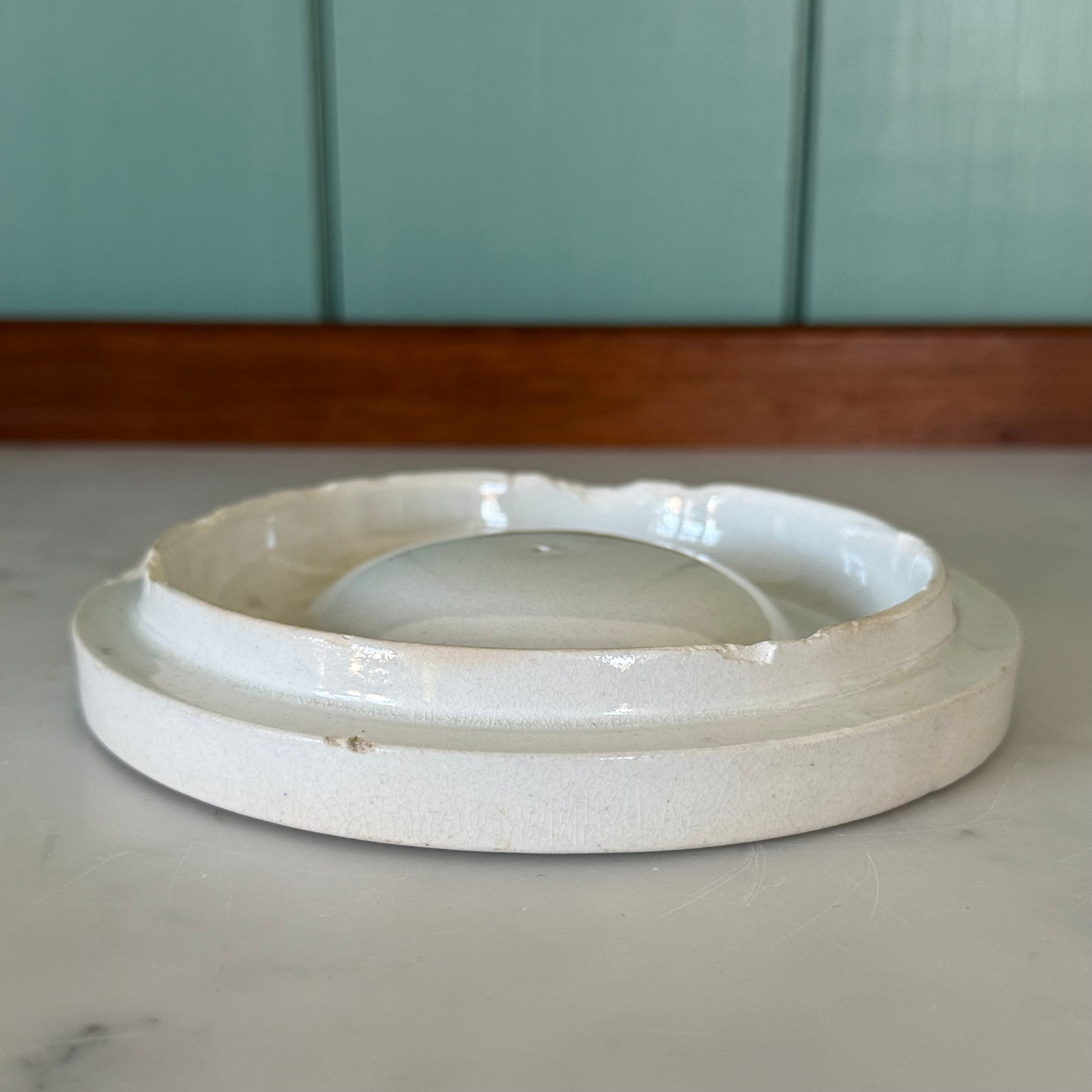 Late Victorian White Ironstone Tapioca Storage Jar