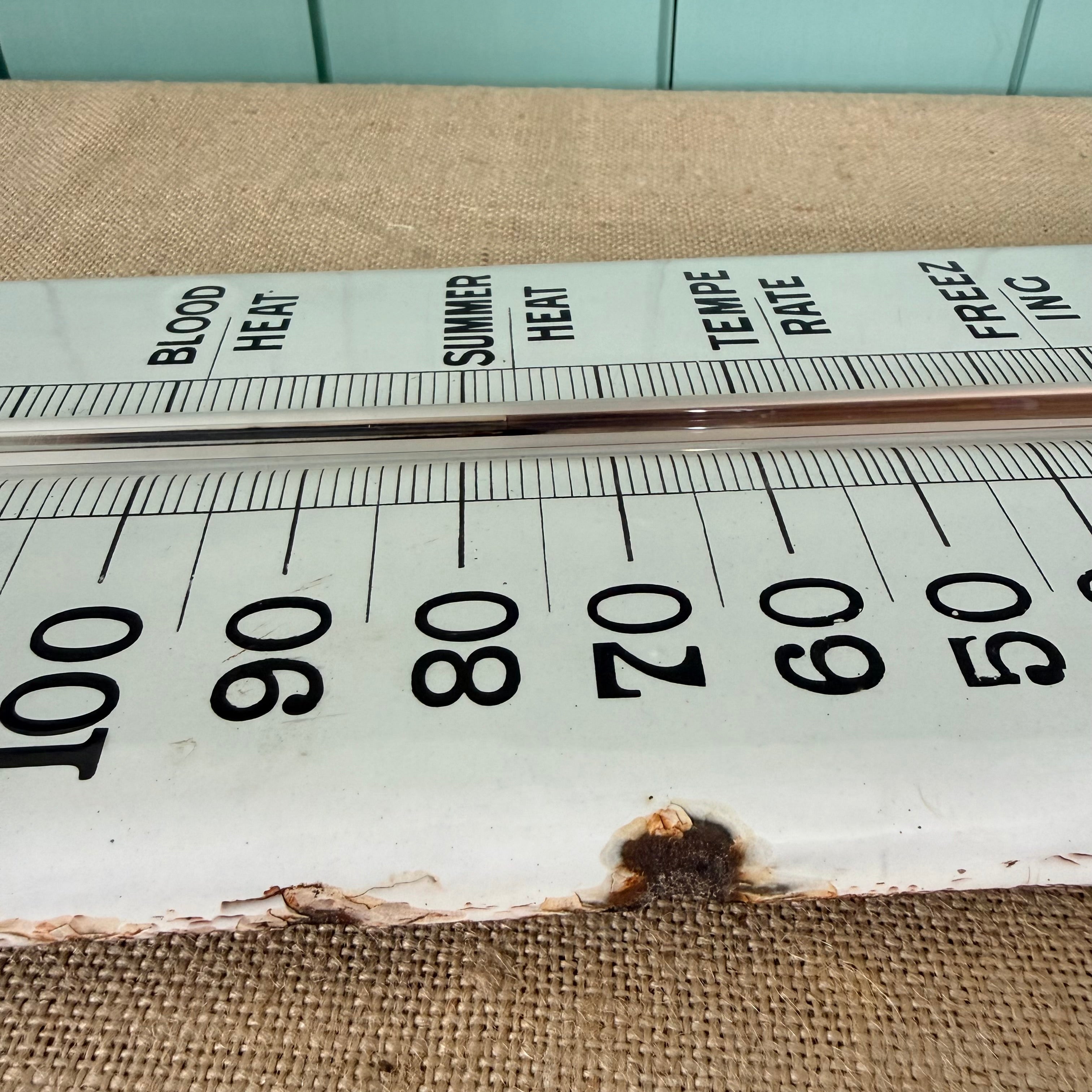 Antique Stephens Ink Enamel Advertising Thermometer Sign