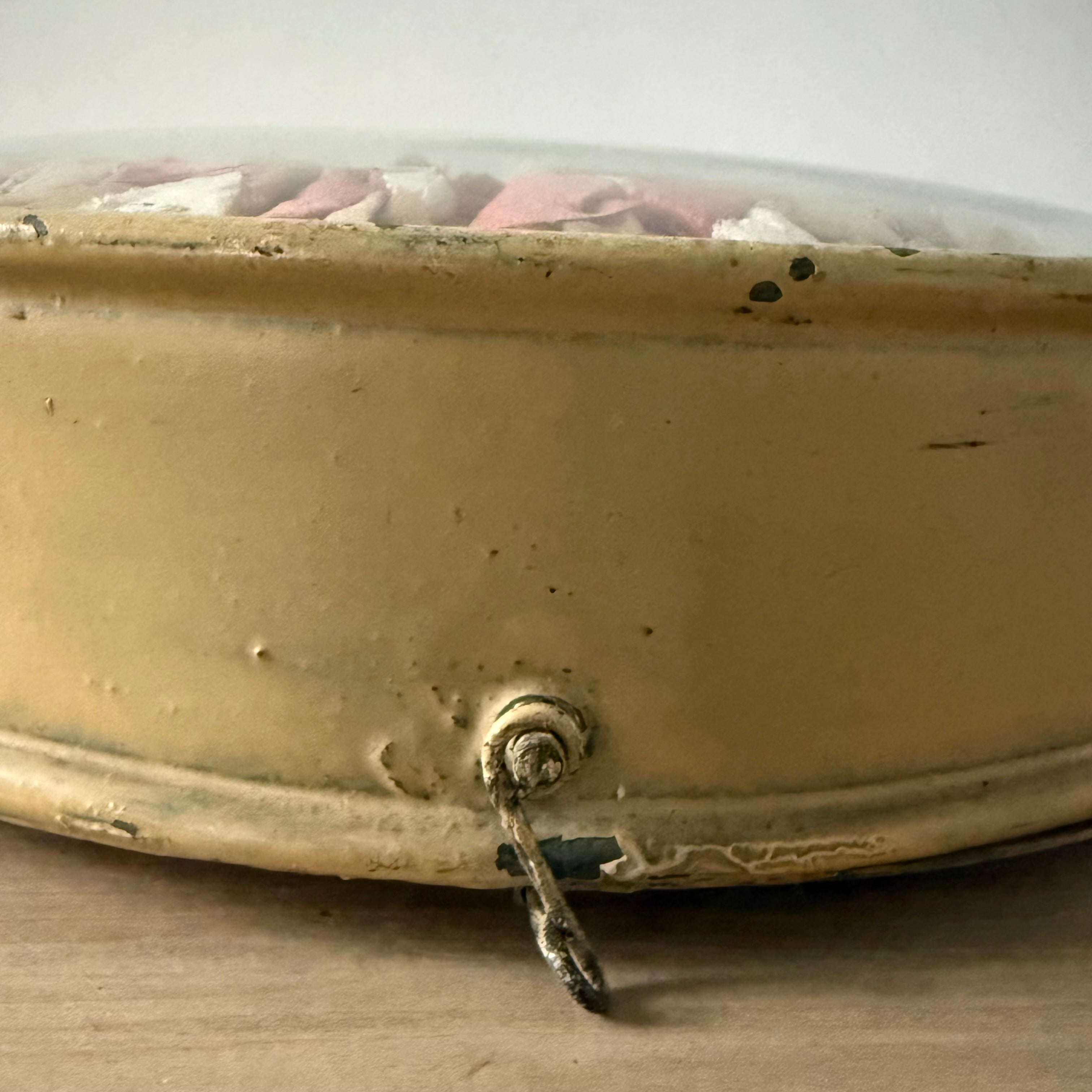 WWI Suffolk Regiment Sweetheart Wreath & Pin Cushion in 1937 Frame
