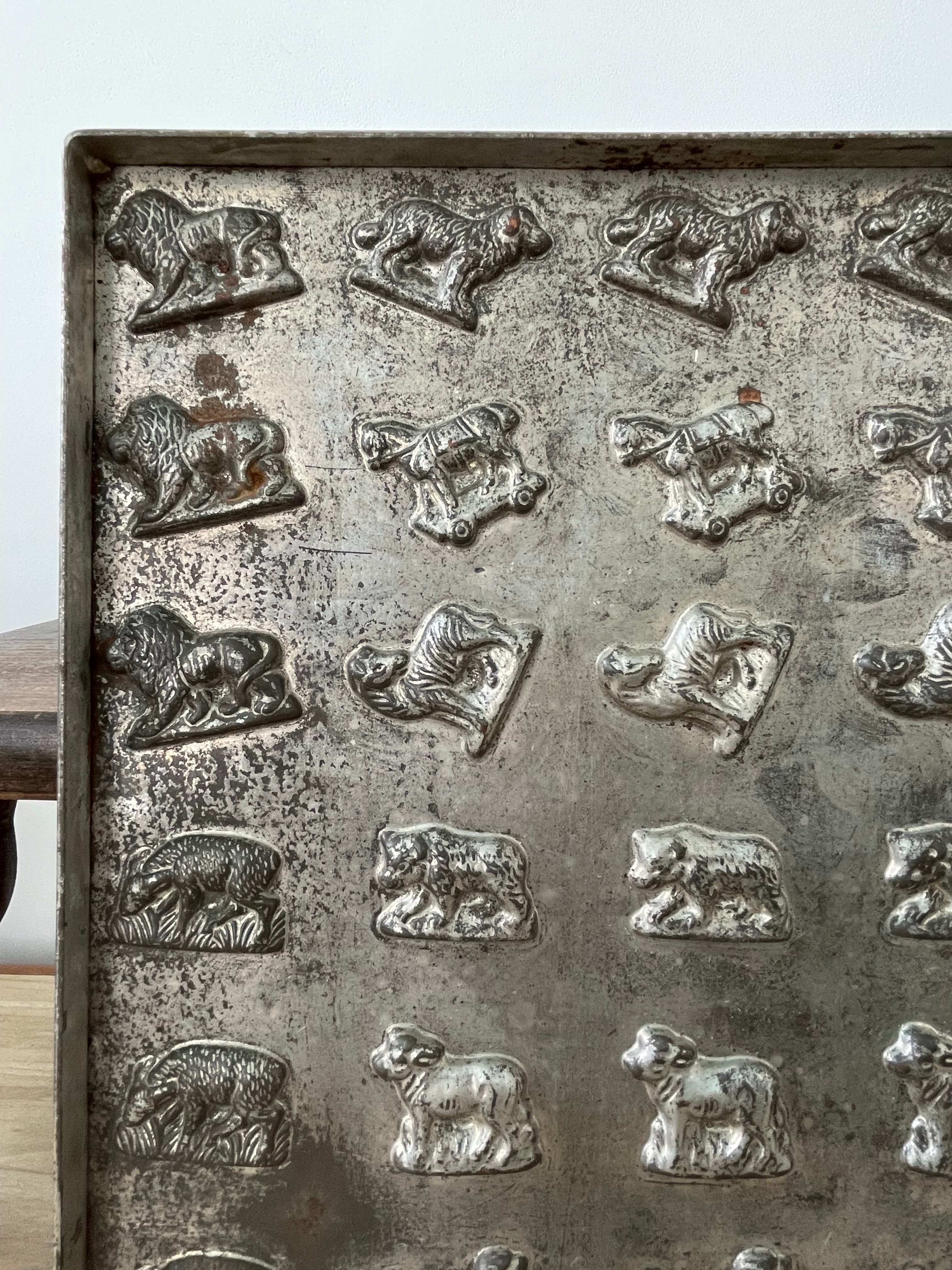 Antique Anton Reiche Chocolate Mould Tray with Animals – c.1920s