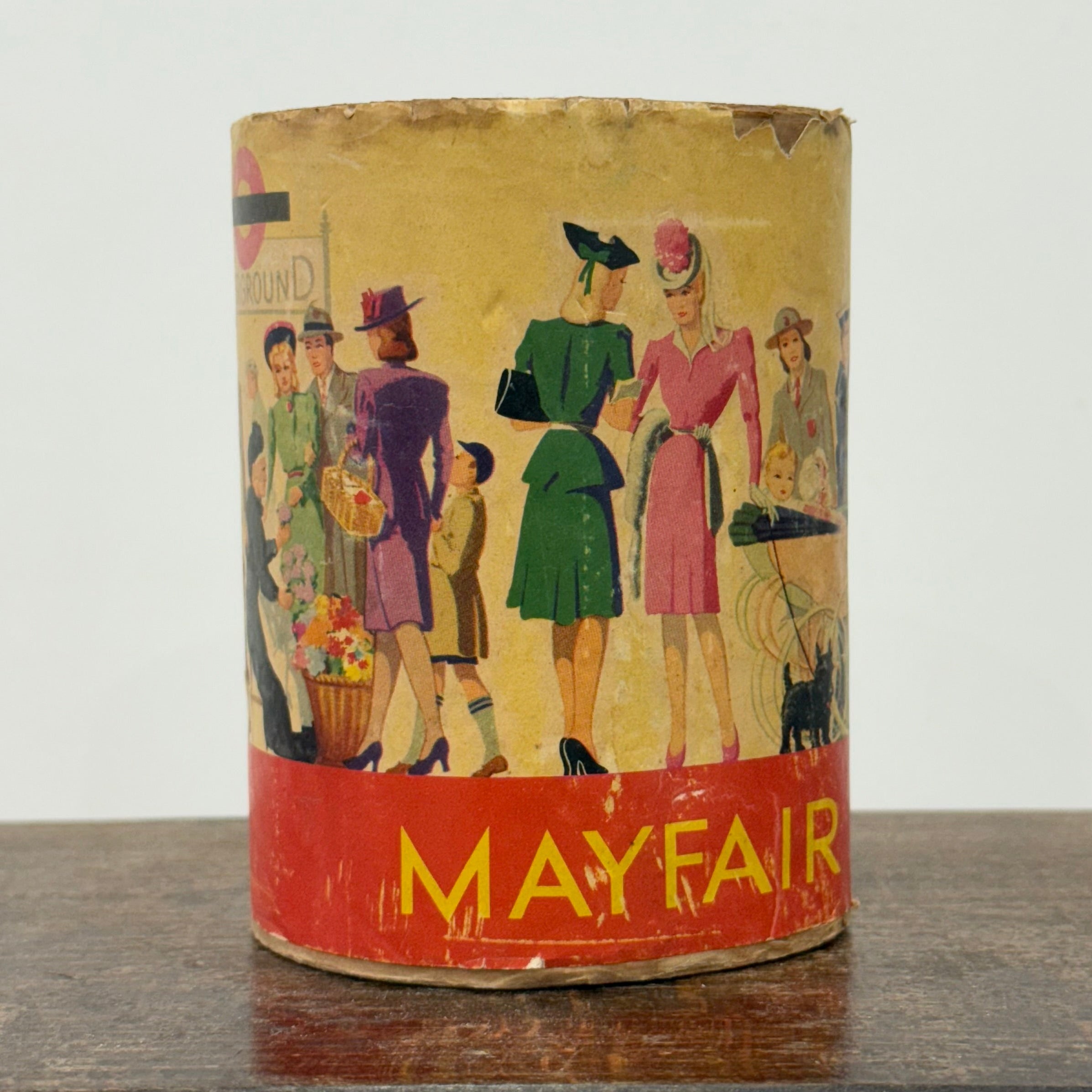 Vintage Mayfair Toilet Roll with Illustrated London Underground Scene Wrapper