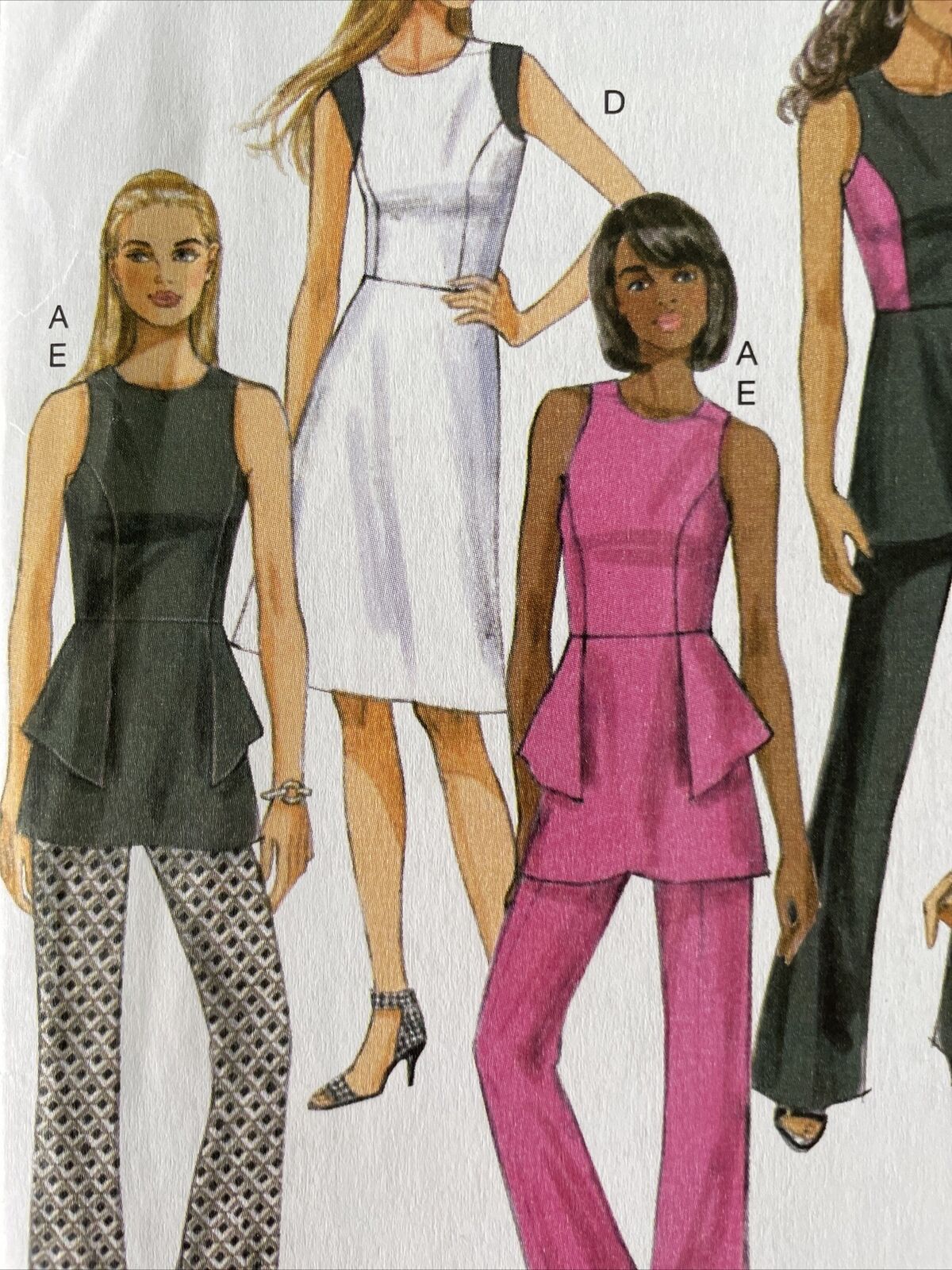 Butterick B6066 Womens Size 6-14 Petite Dress Top Trousers FF