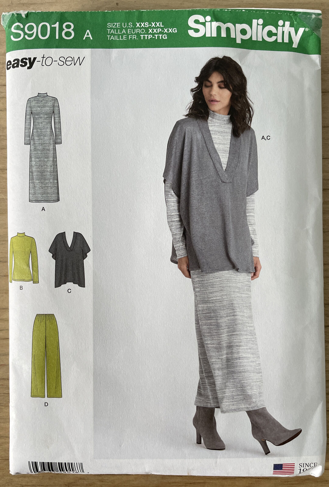 Simplicity S9018 Women Size XXS-XXL Dress Top Trousers FF *