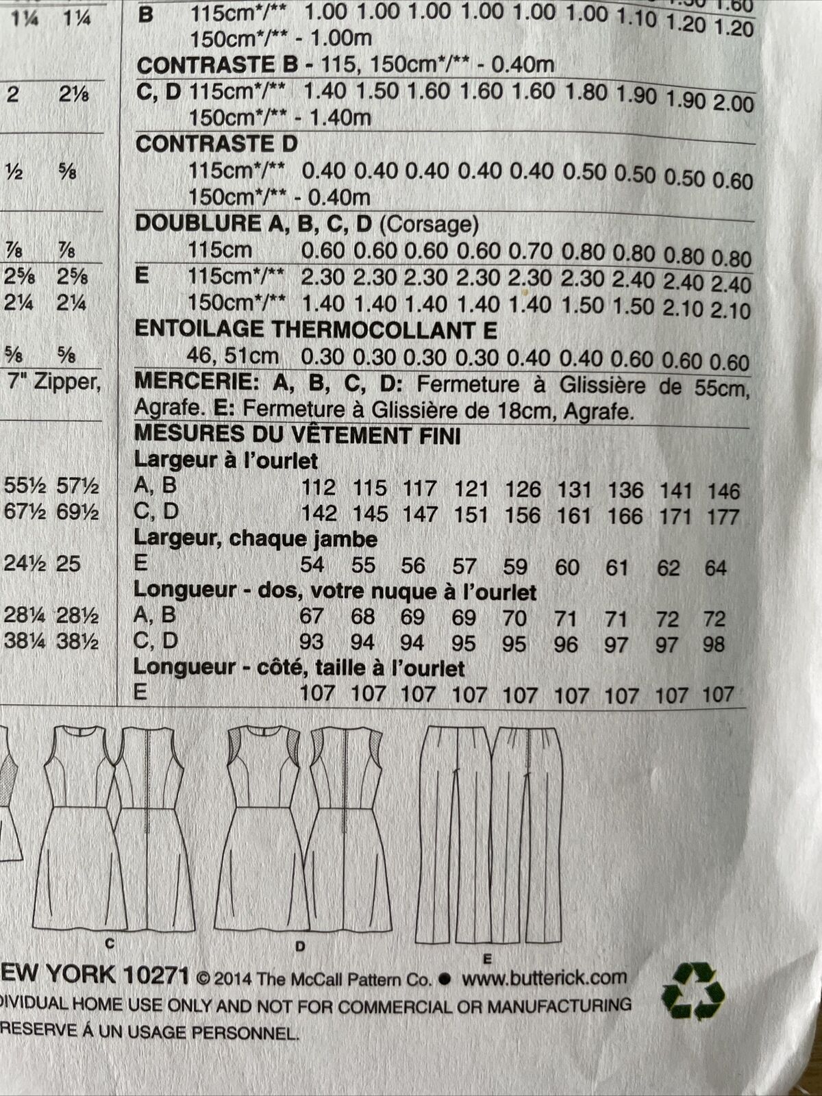 Butterick B6066 Womens Size 6-14 Petite Dress Top Trousers FF