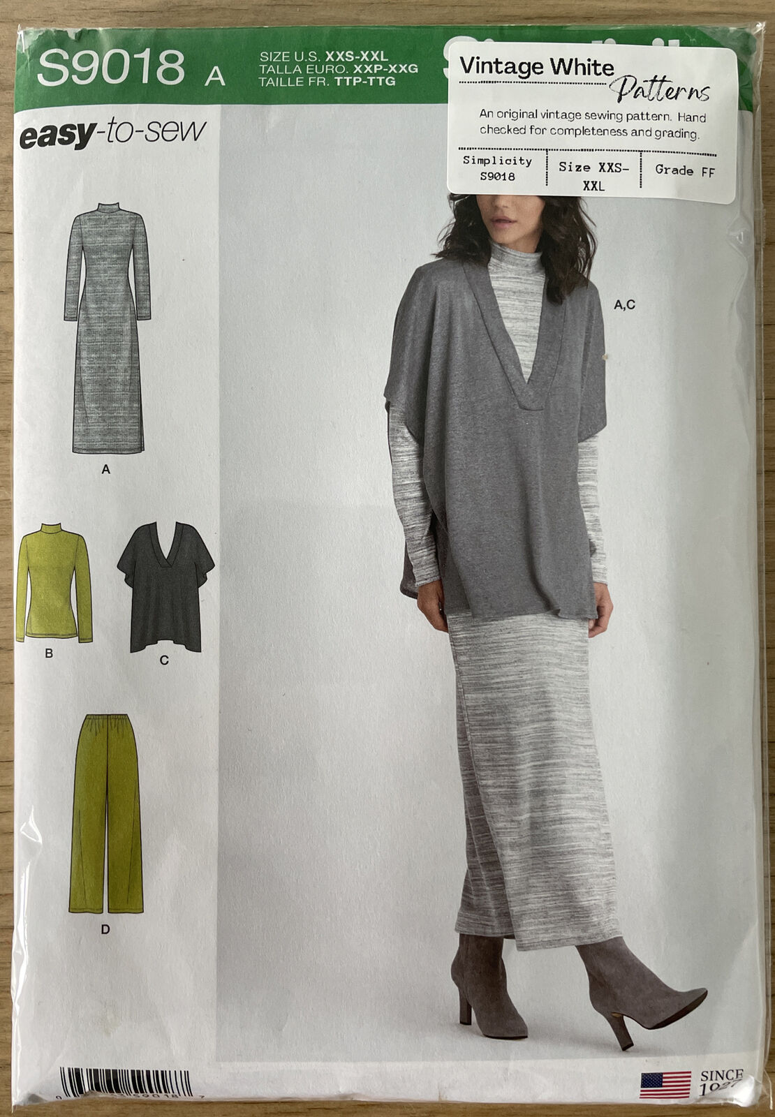 Simplicity S9018 Women Size XXS-XXL Dress Top Trousers FF *