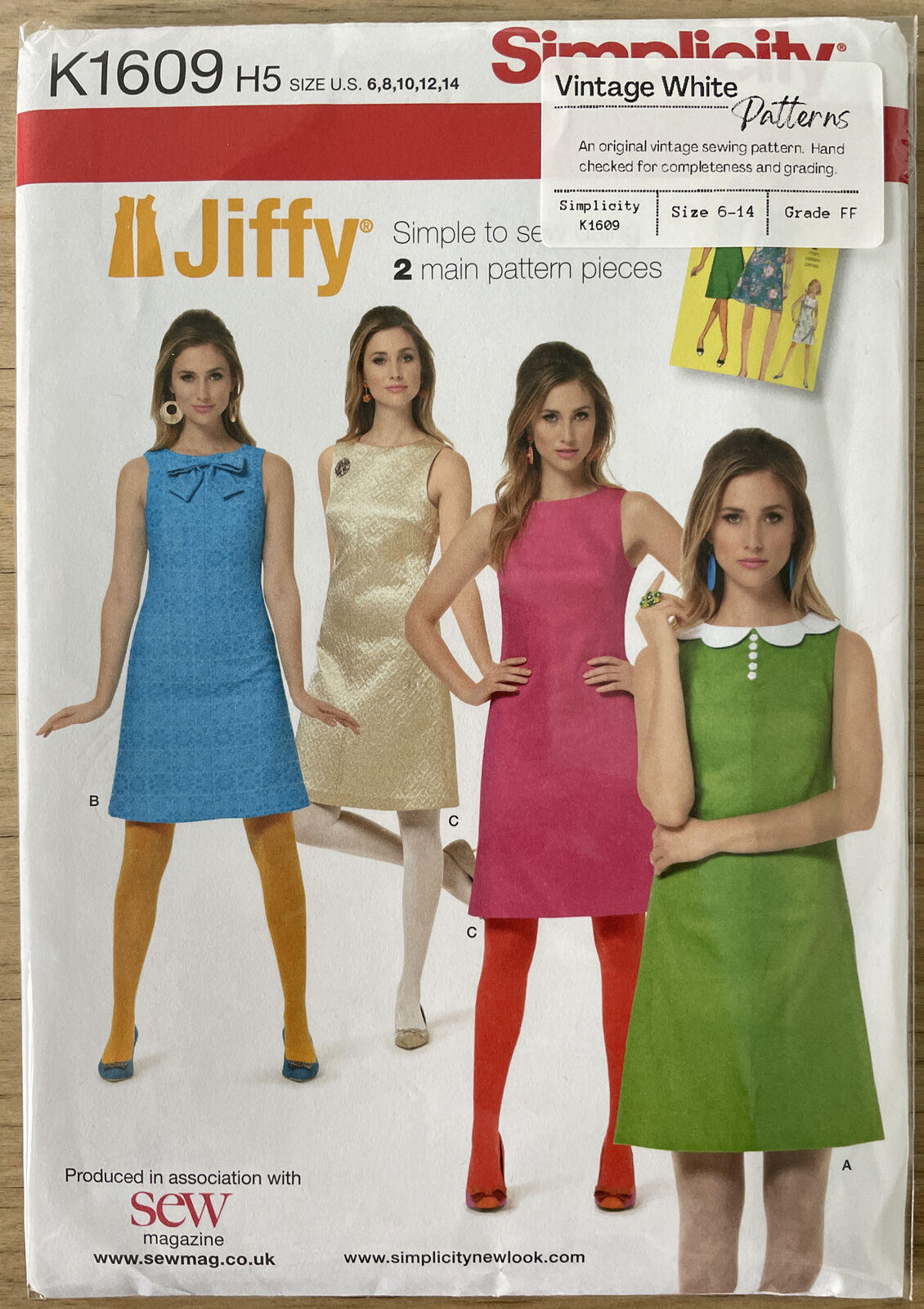 Simplicity K1609 Womens Dress Size 6-14 Dress UNCUT *