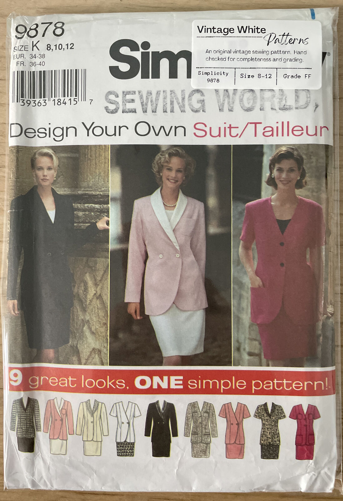 Simplicity 9878 Womens Size 8-12 Jacket Skirt FF *