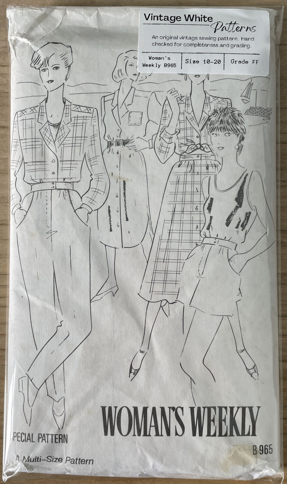 Womans Weekly B965 Womens Size 10-20 Dress Shirt Skirt FF