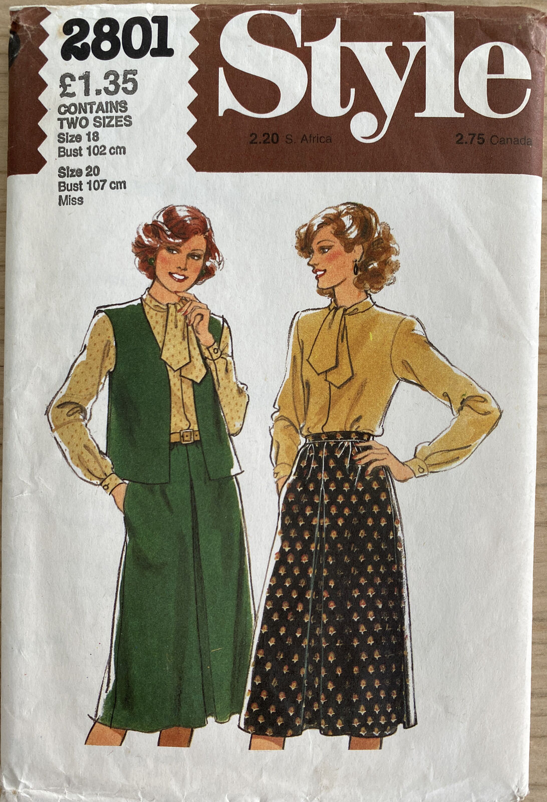 Style 2801 Womens Size 20 Skirt Top Skirt