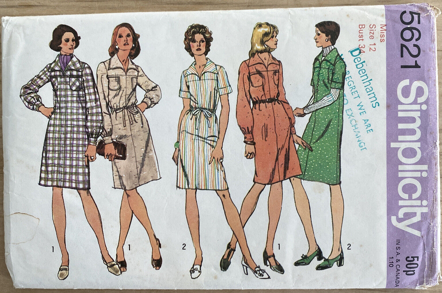 Simplicity 5621 Womens Size 12 Dress *