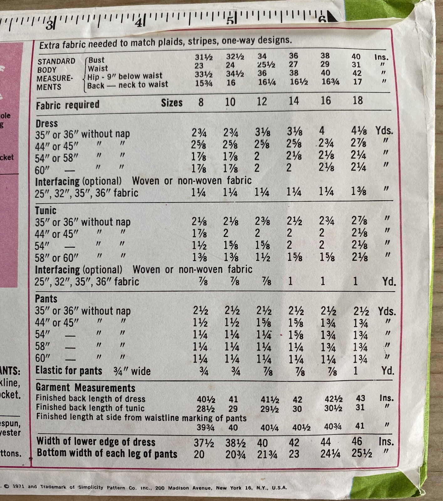 Simplicity 9461 - 1970s Women&