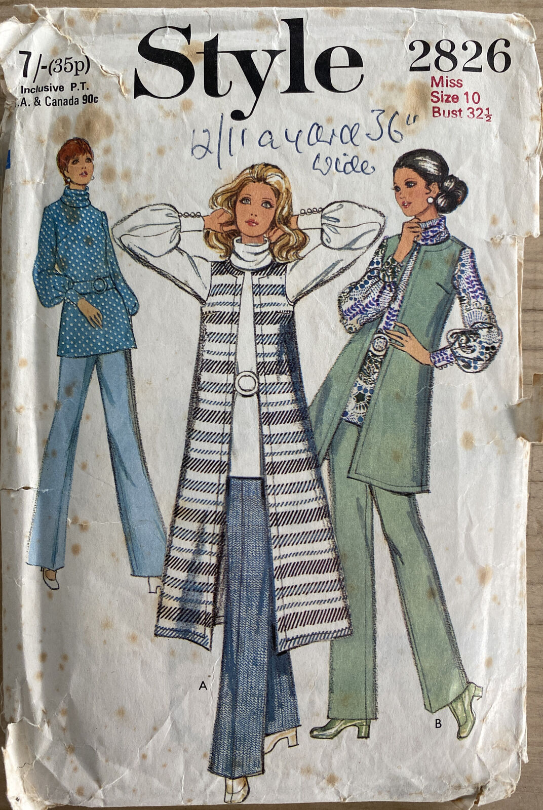 Style 2826 Womens Size 10 Jacket Blouse Trousers