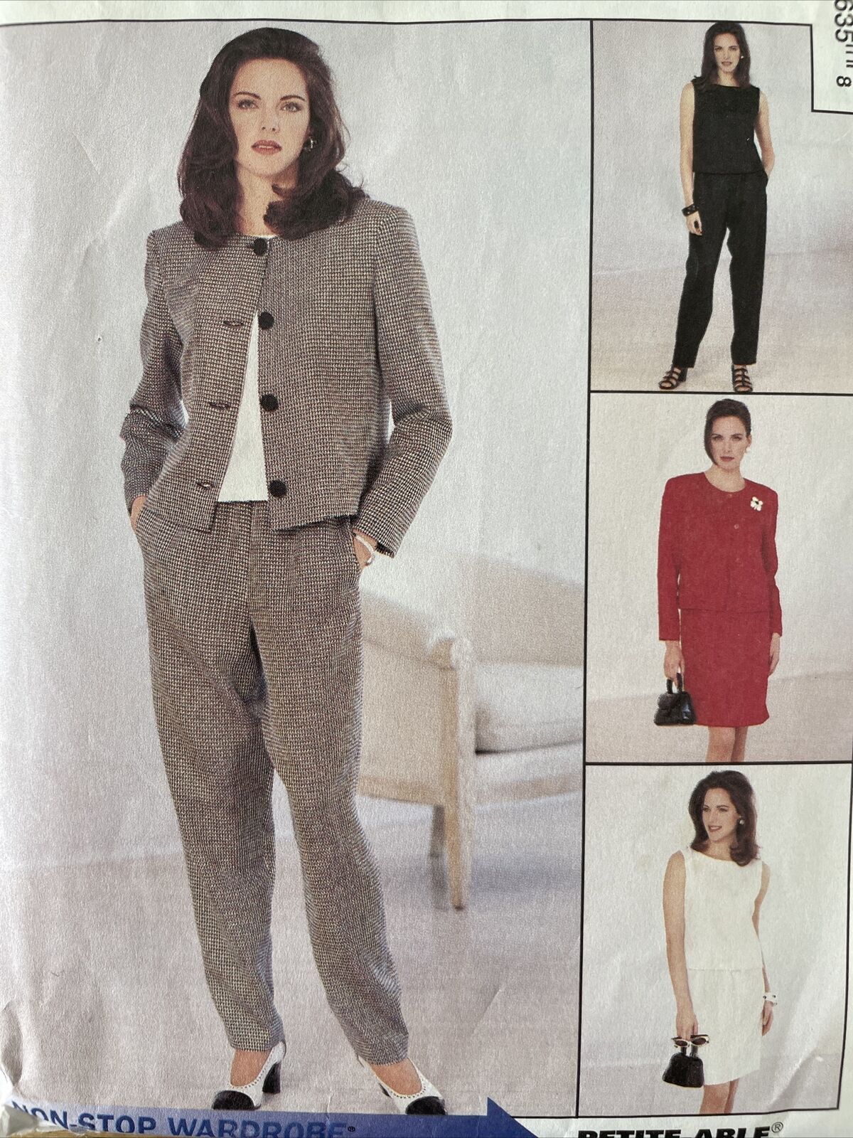 McCalls 8263 Womens Size 14 Jacket Top Dress Trousers Skirt *