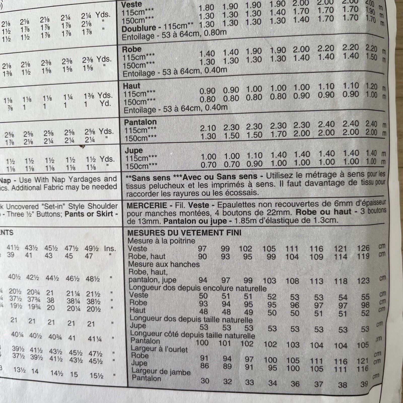 McCalls 8263 Womens Size 14 Jacket Top Dress Trousers Skirt *