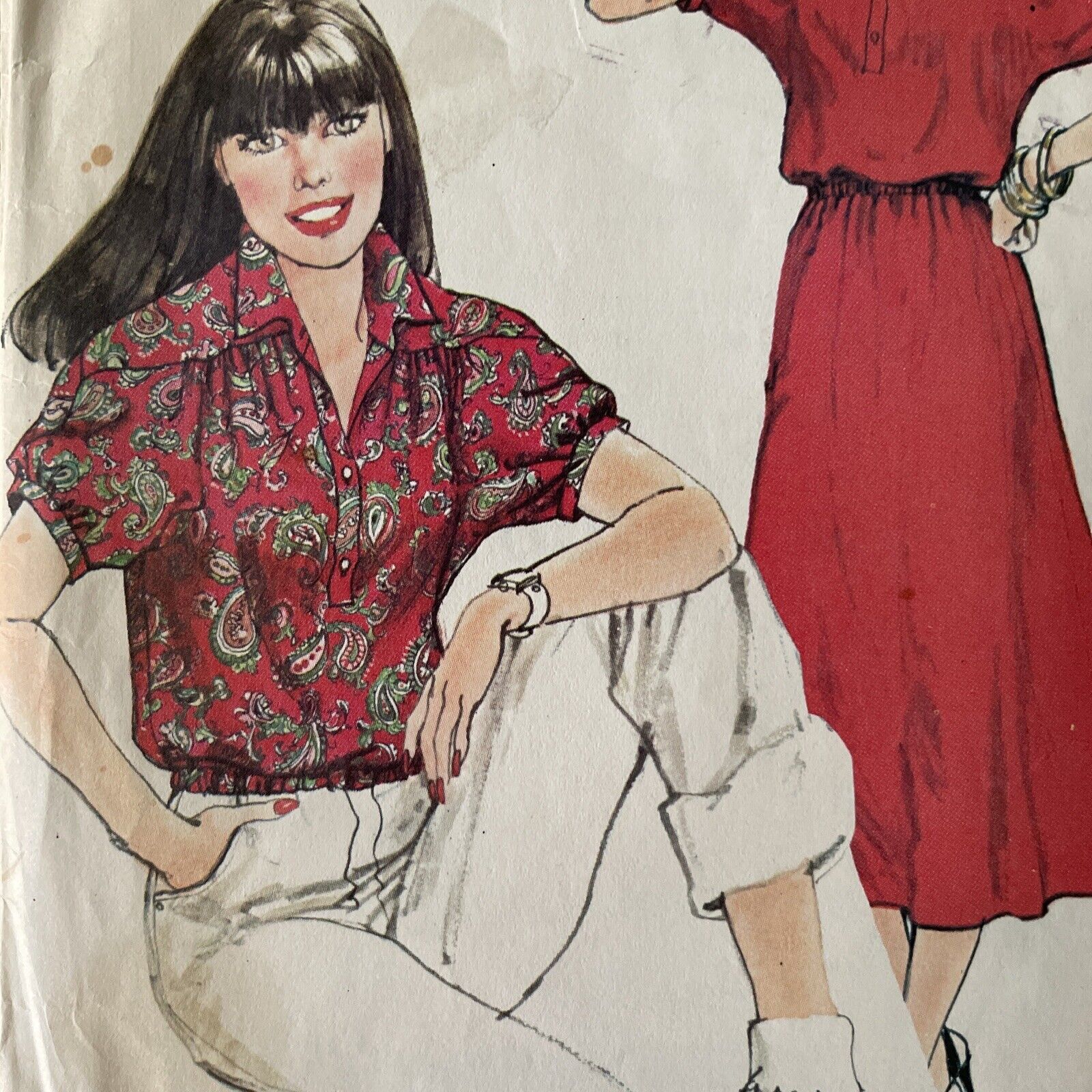 McCalls 6354 Womens Size 14 Dress Blouse Shirt Top *