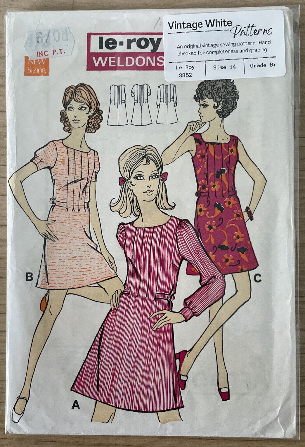 Le-Roy Weldons 8852 Womens Size 14 Dress *