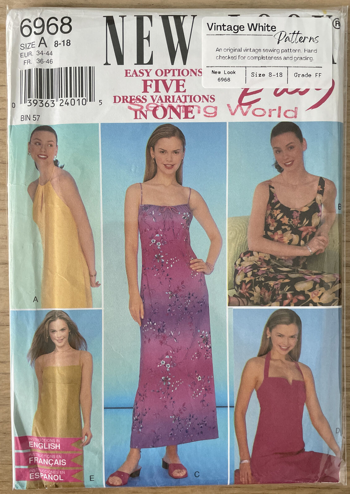 New Look 6968 Womens Size 8-18 Dress FF *