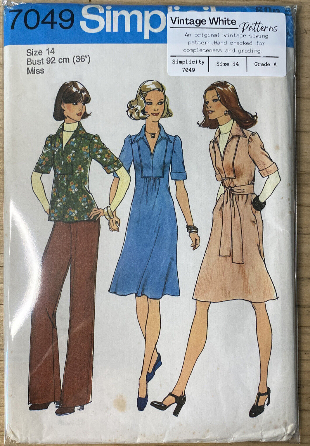 Simplicity 7049 Womens Size 14 Dress Top Trousers *
