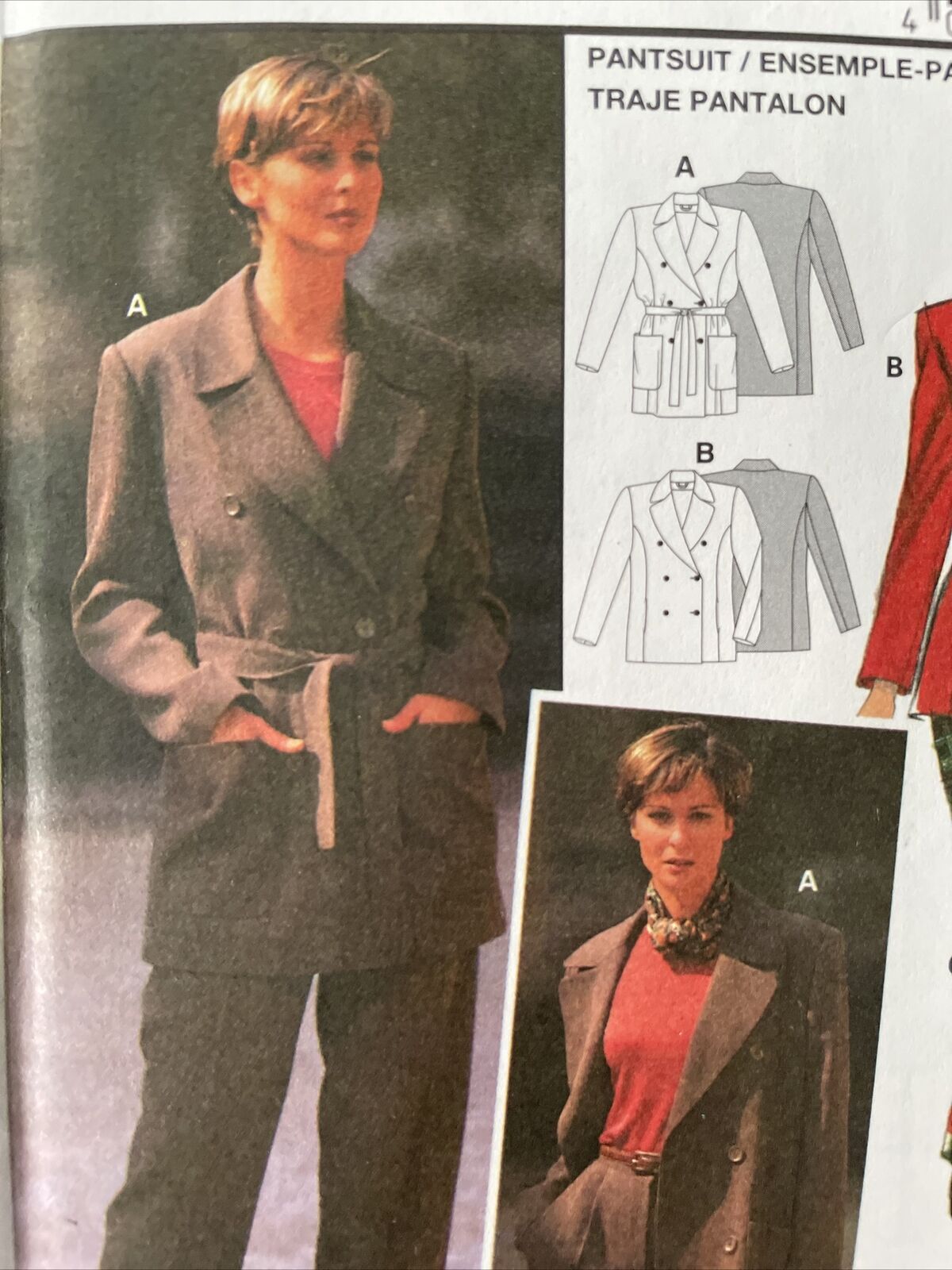 Burda 3346 Womens Size 10-20 Jacket Trousers FF *