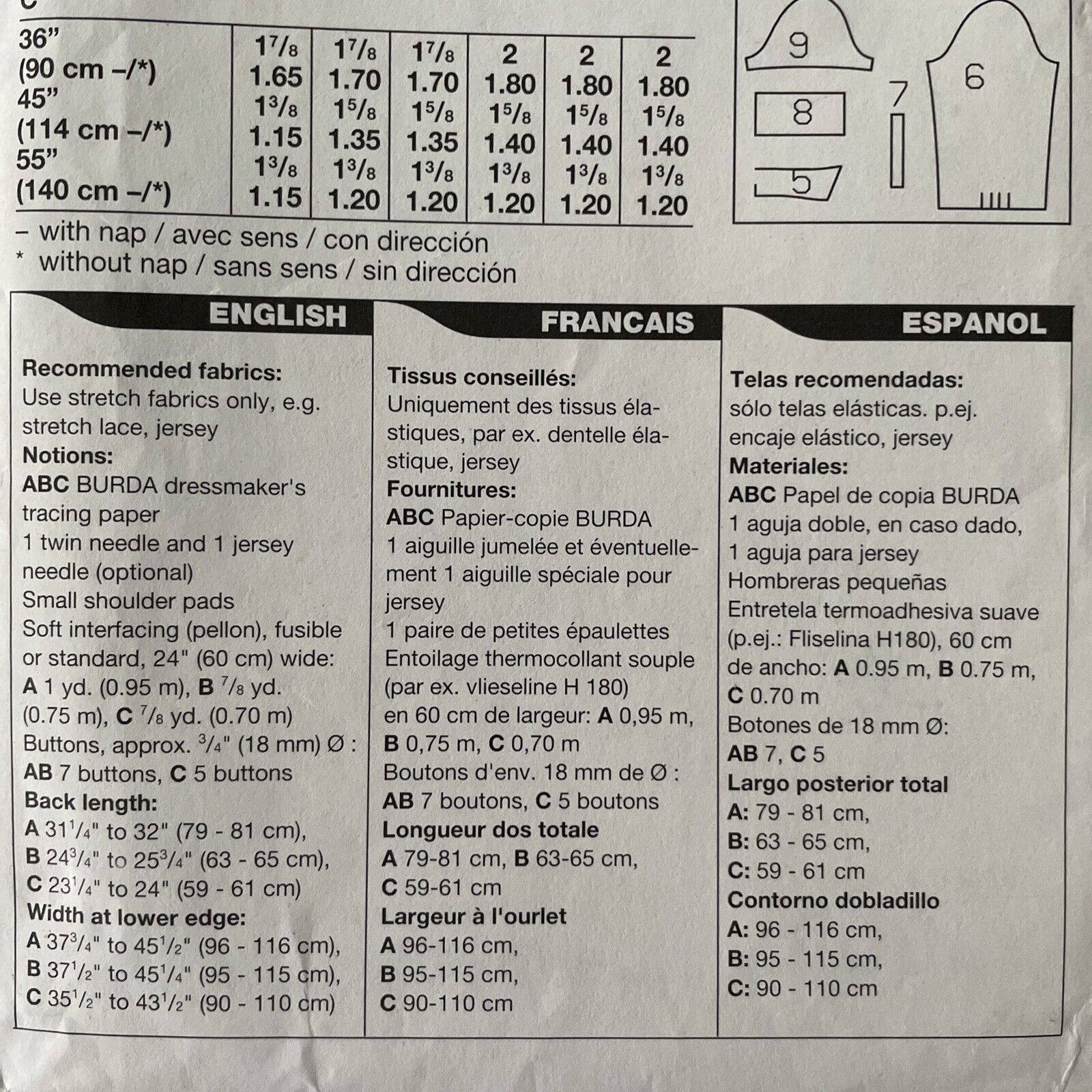 Burda 3087 Womens Size 8-18 Blouse Shirt Top FF *