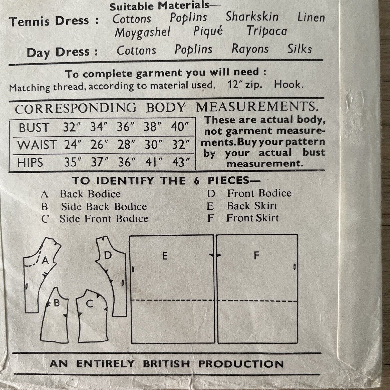 Woman W412 Womens Bust 36” Dress FF