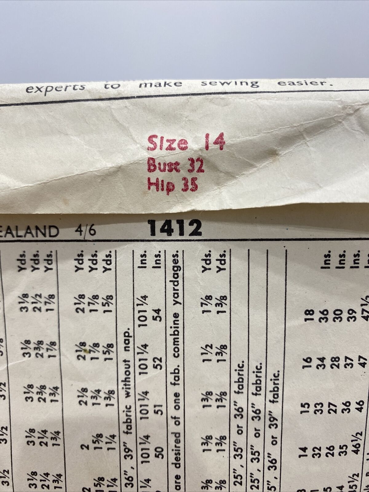 Simplicity 1412 Womens Size 14 Dress Jacket *