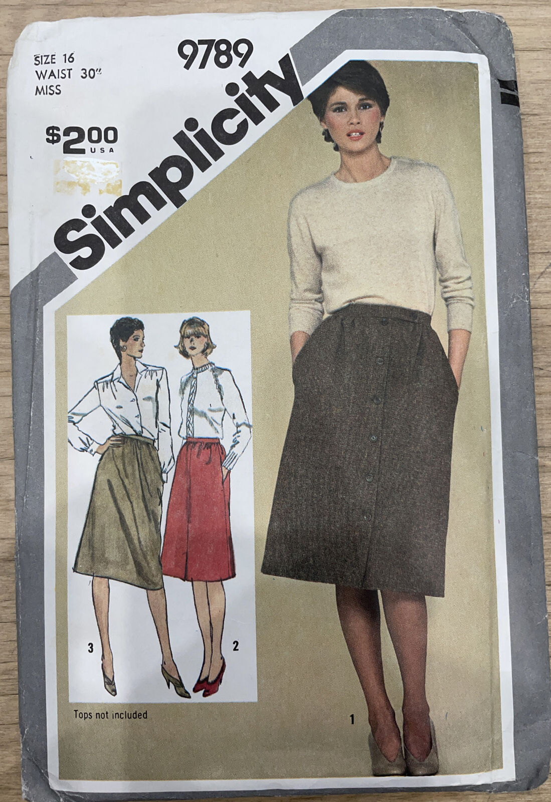 Simplicity 9789 Womens Size 16 Skirt