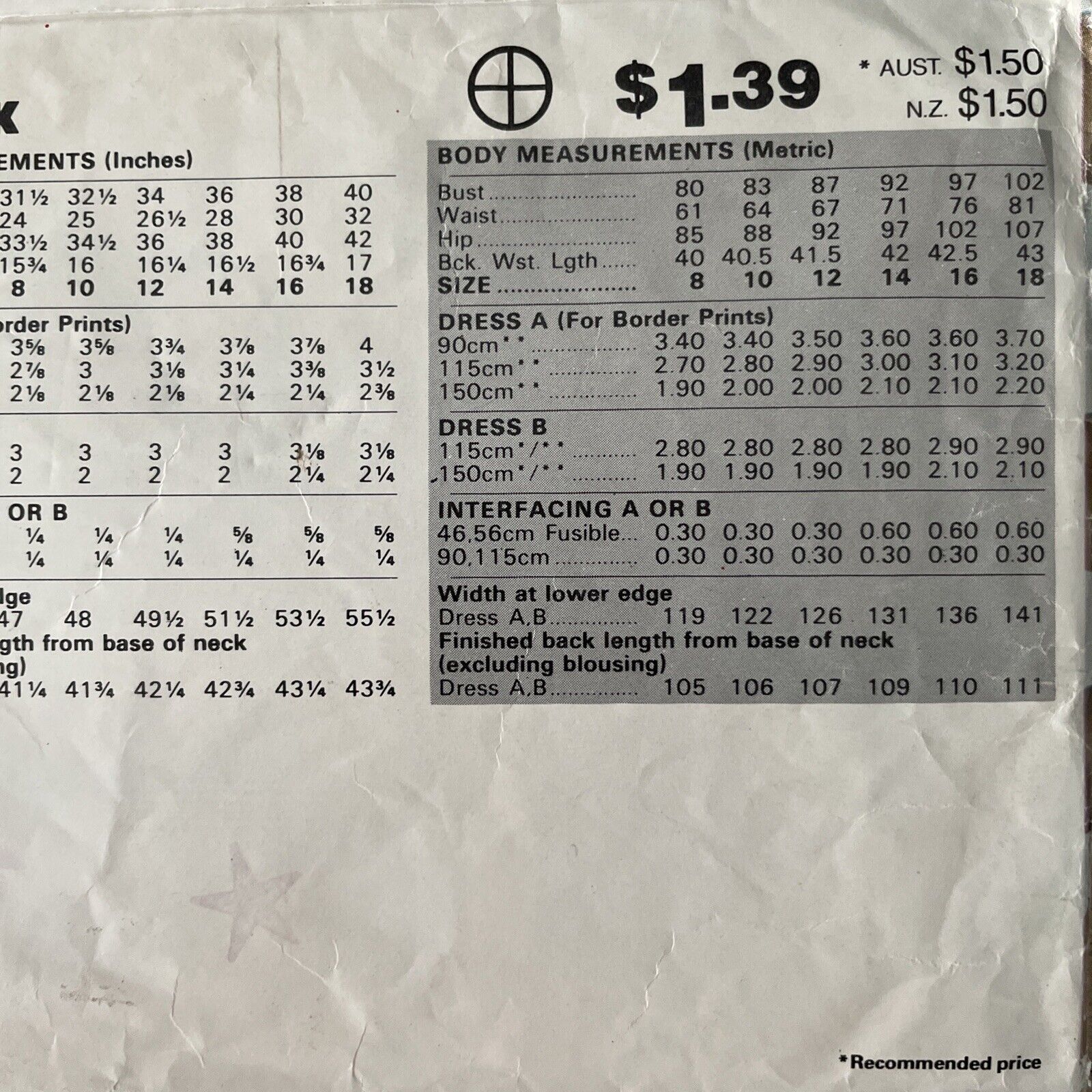 Butterick See & Sew 3876 Womens Size 8-12 Dress *