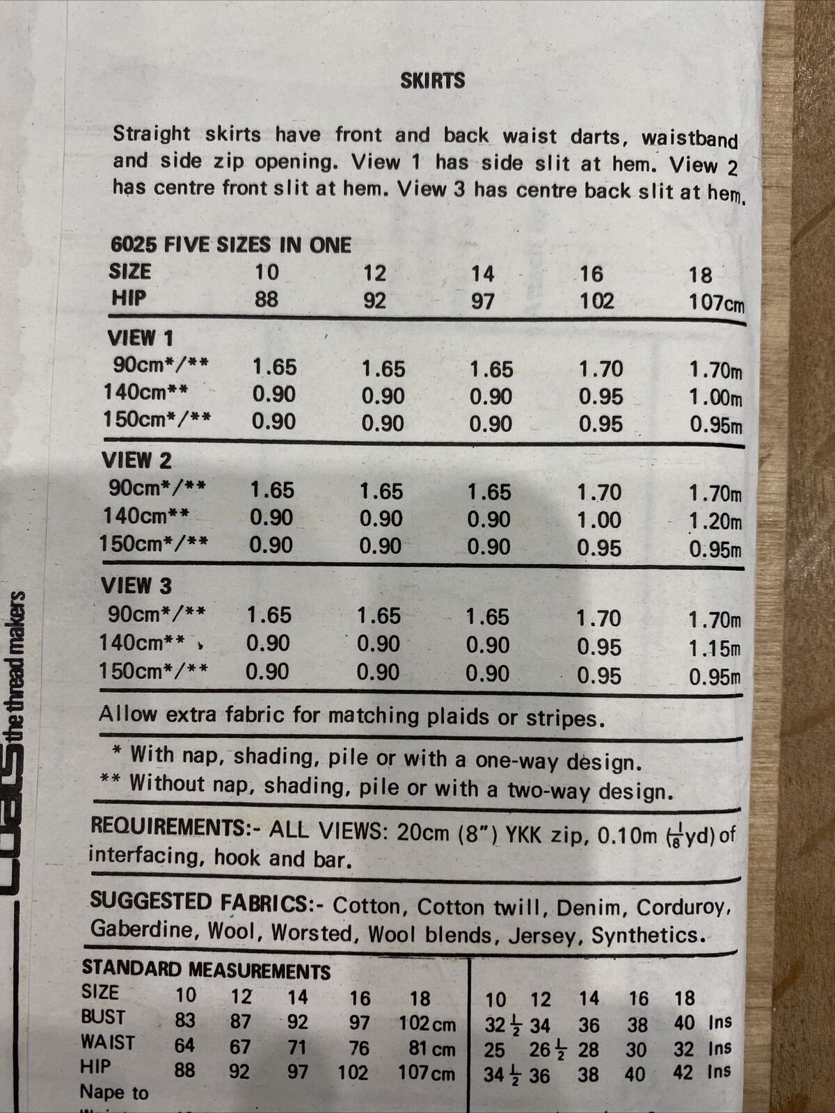 New Look Maudella 6025 Womens Size 10-18 Skirt