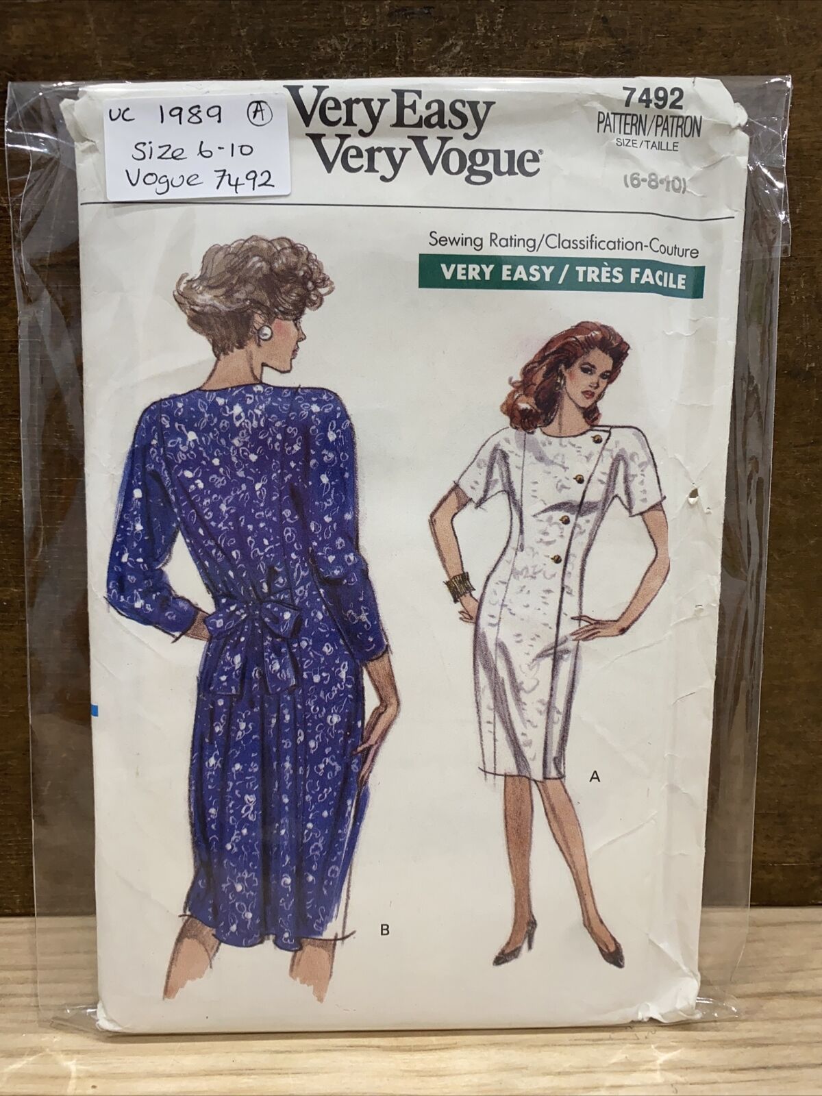 Vogue 7492 Size 6-10 Dress *