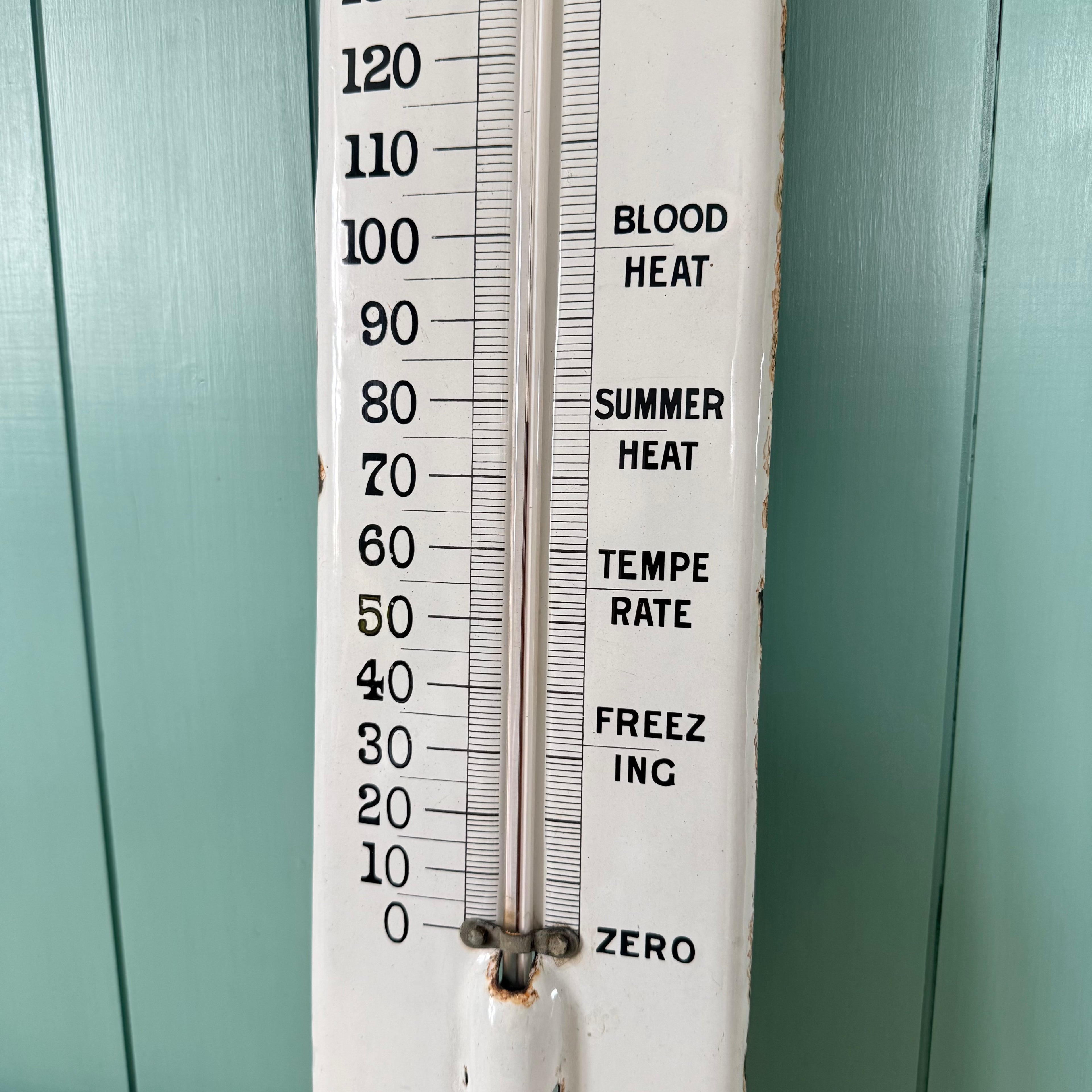 Antique Stephens Ink Enamel Advertising Thermometer Sign