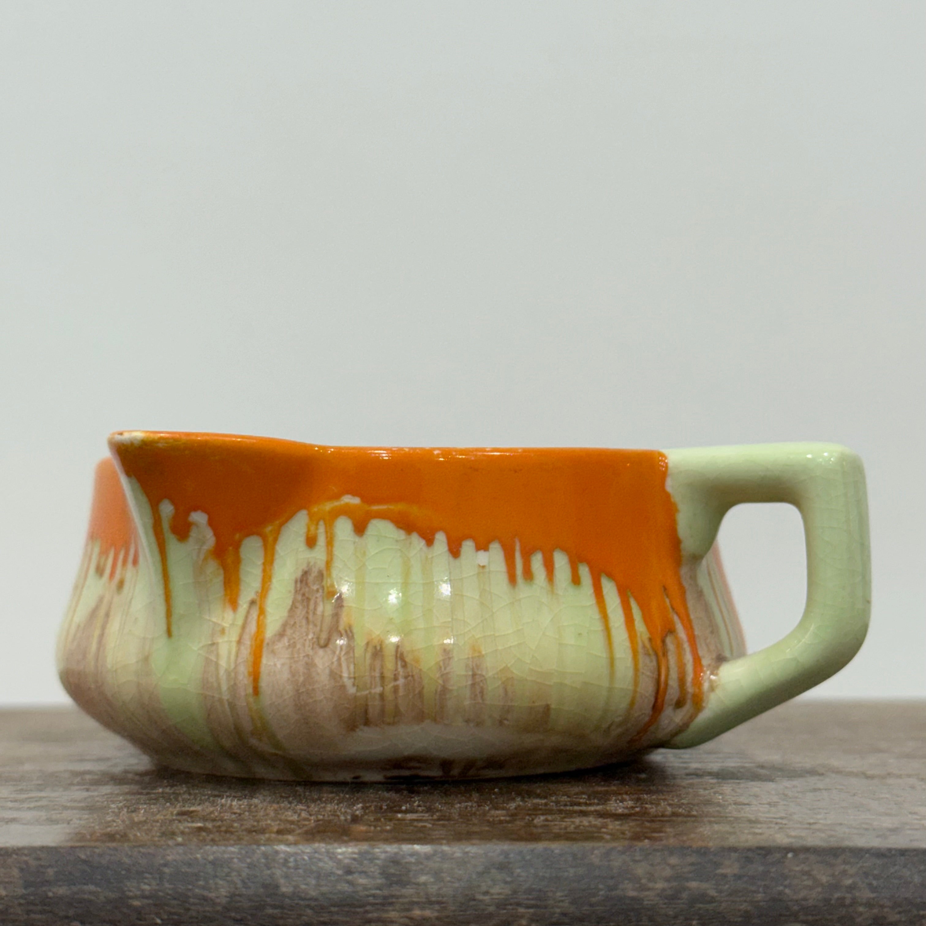 Shelley Harmony Dripware Sugar Bowl & Milk Jug Art Deco 1930s
