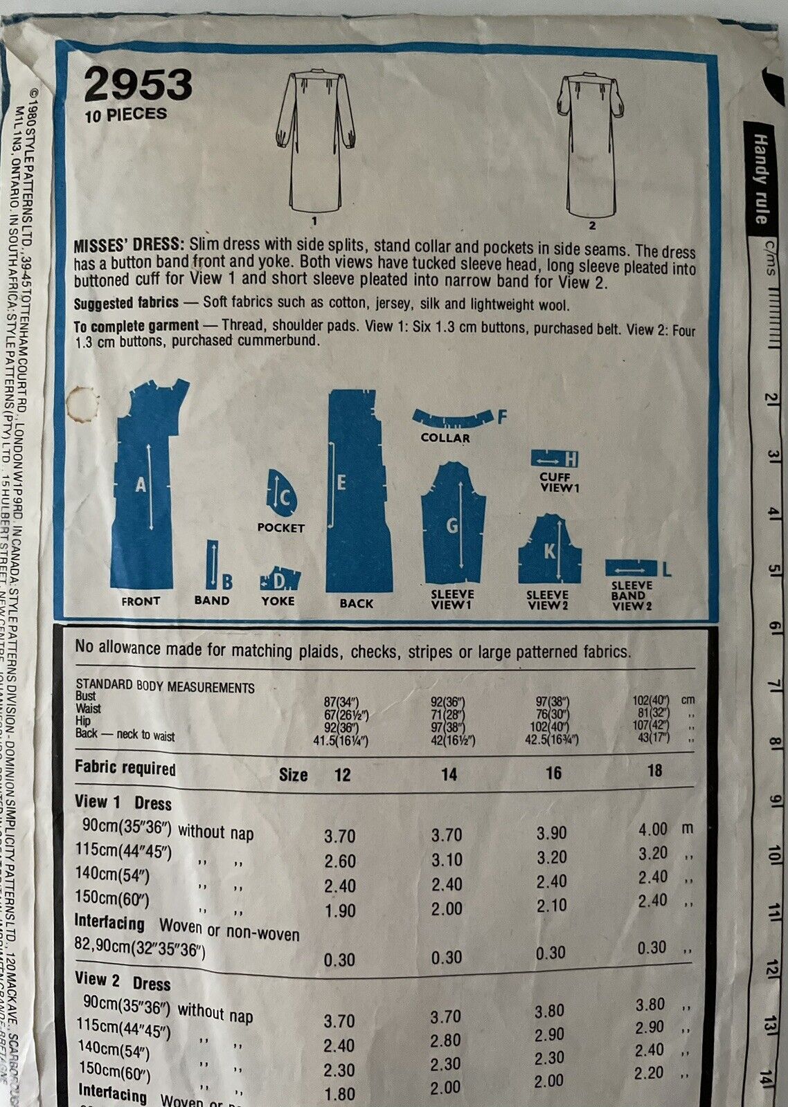 Style 2953 Womens Size 16 Dress