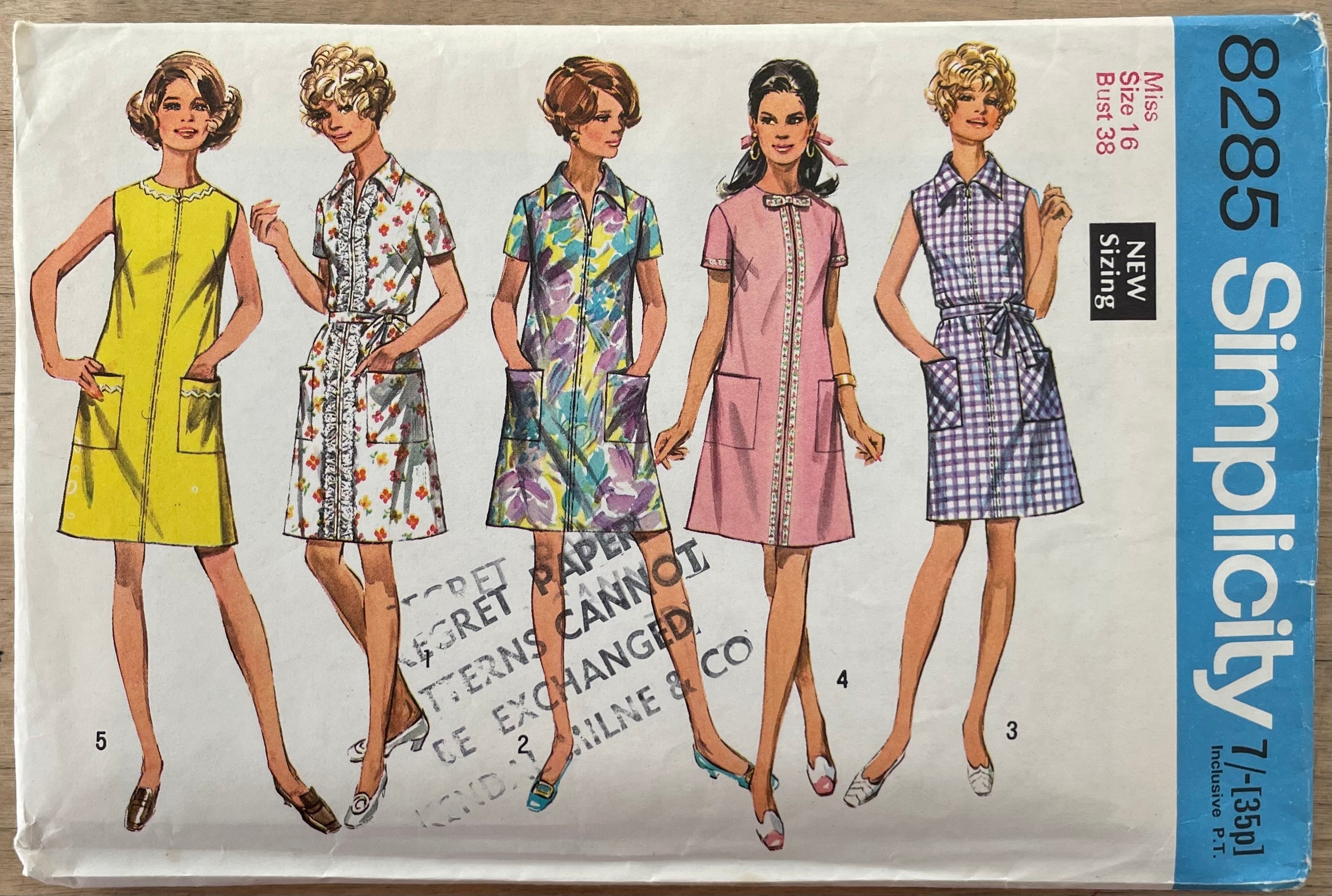 Simplicity 8285 Womens Size 16 Dress